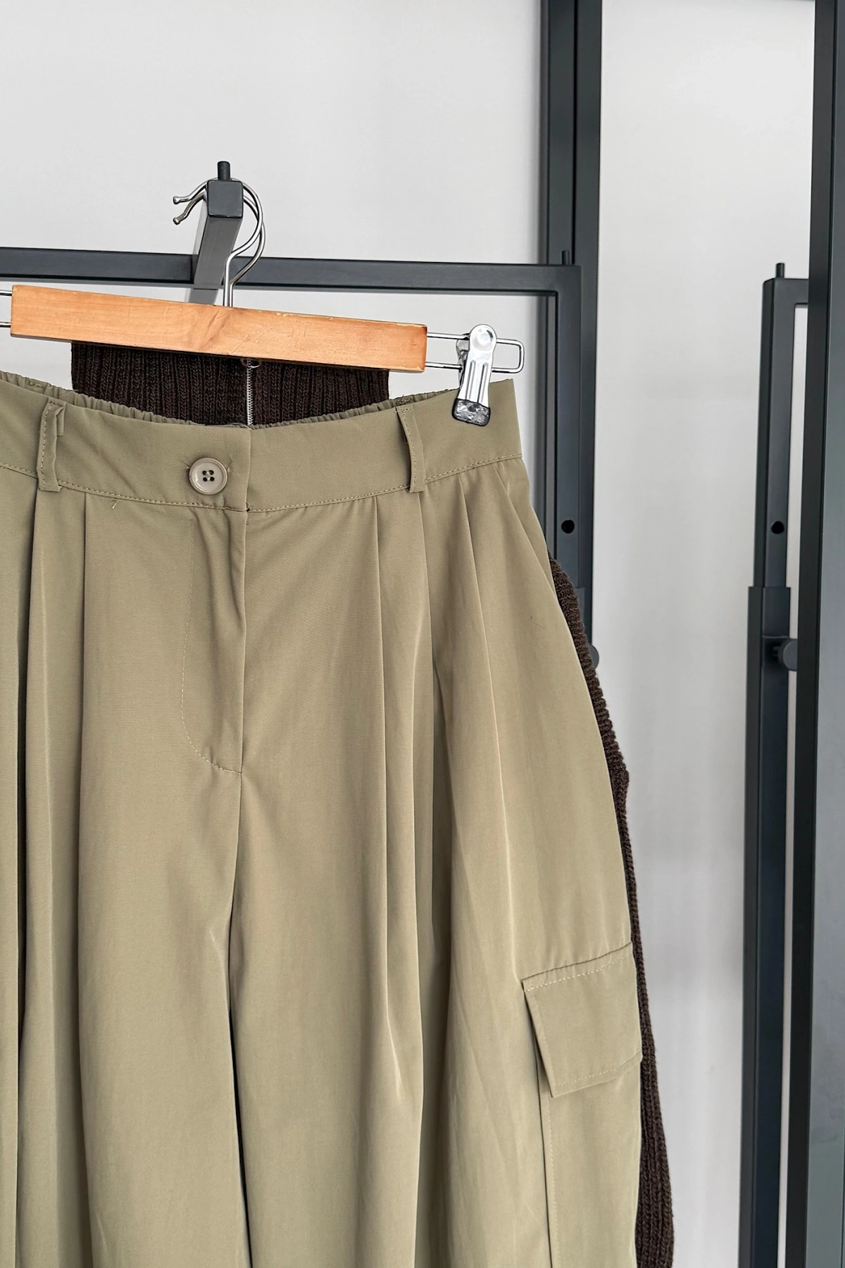 Kargo Cepli Pantolon Haki