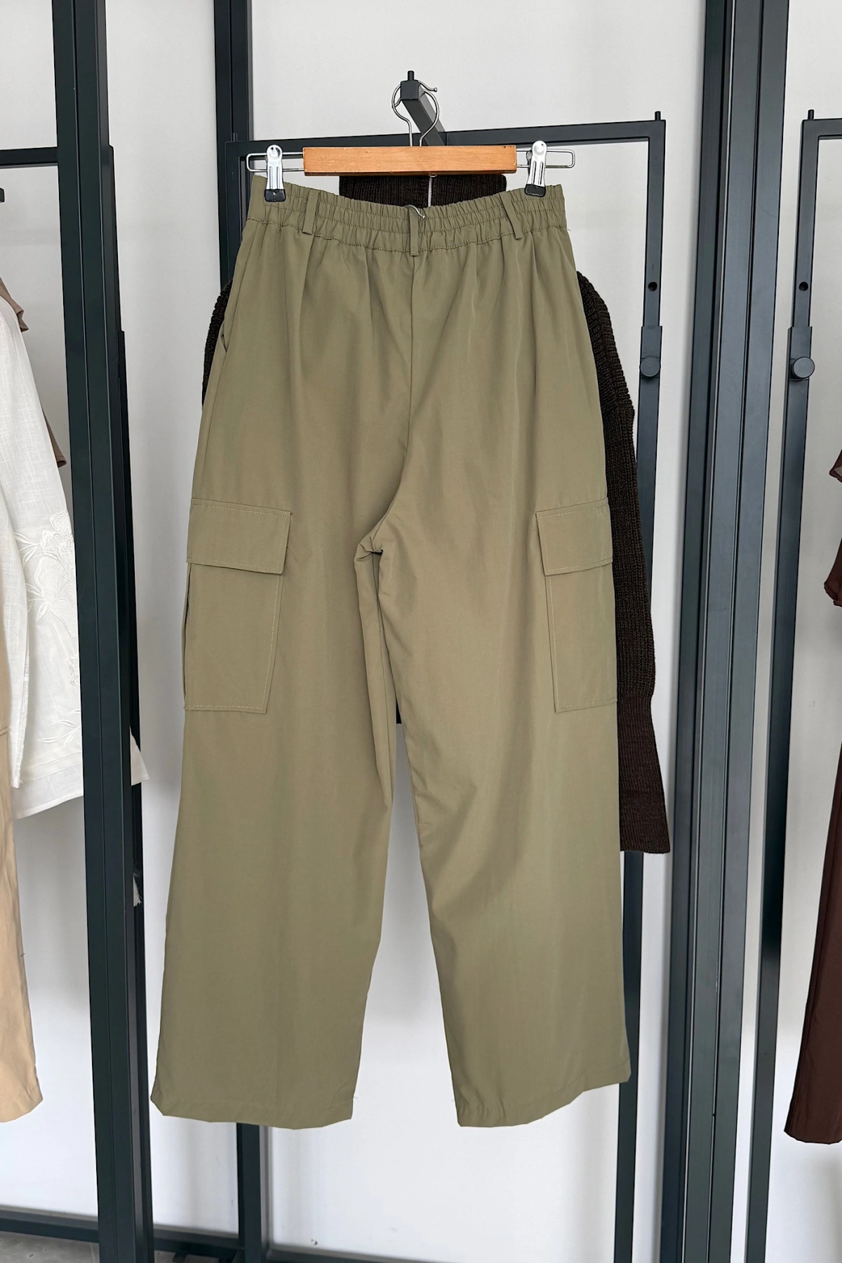 Kargo Cepli Pantolon Haki