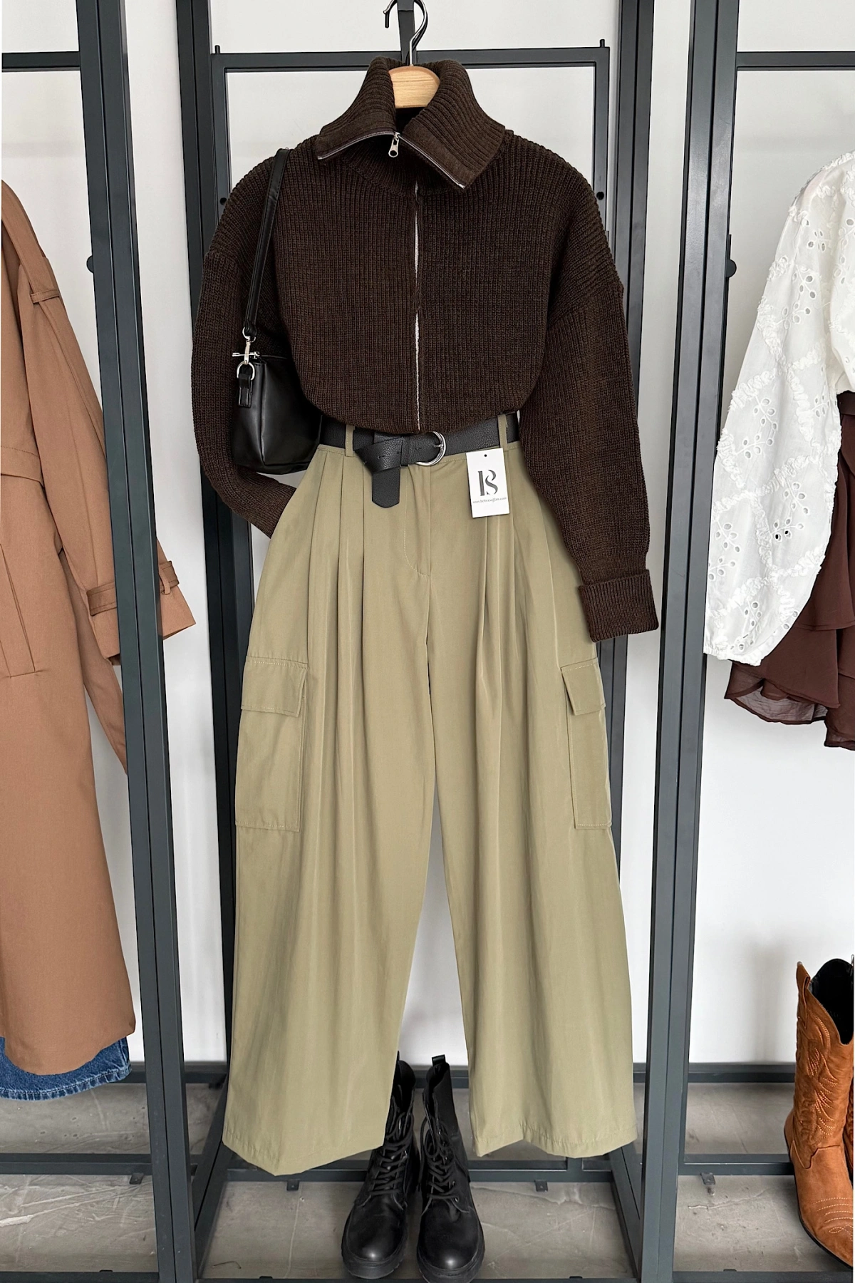 Kargo Cepli Pantolon Haki