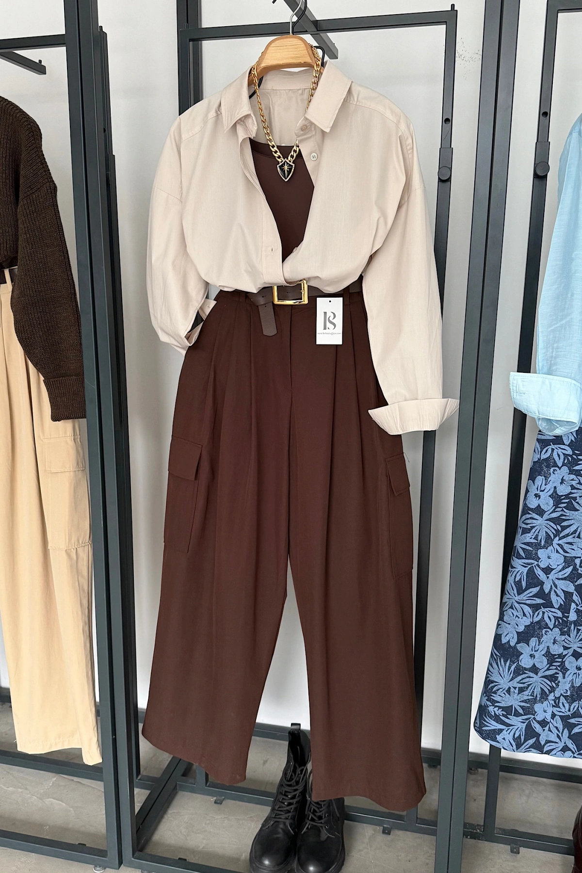 Kargo Cepli Pantolon Kahverengi