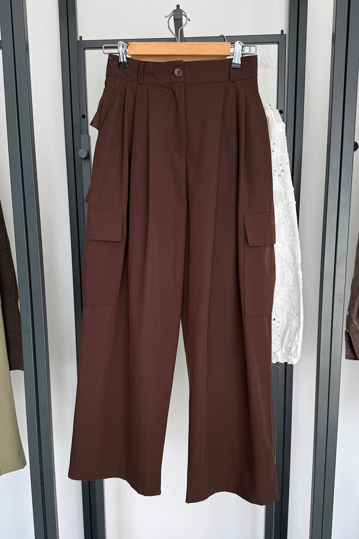 Kargo Cepli Pantolon Kahverengi