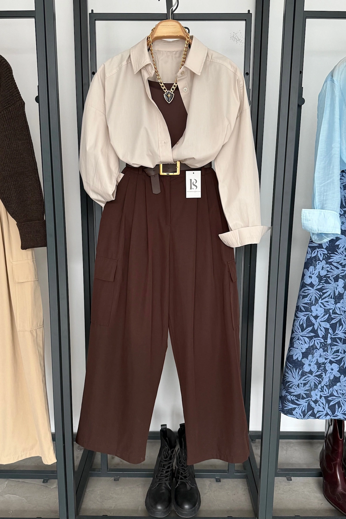 Kargo Cepli Pantolon Kahverengi