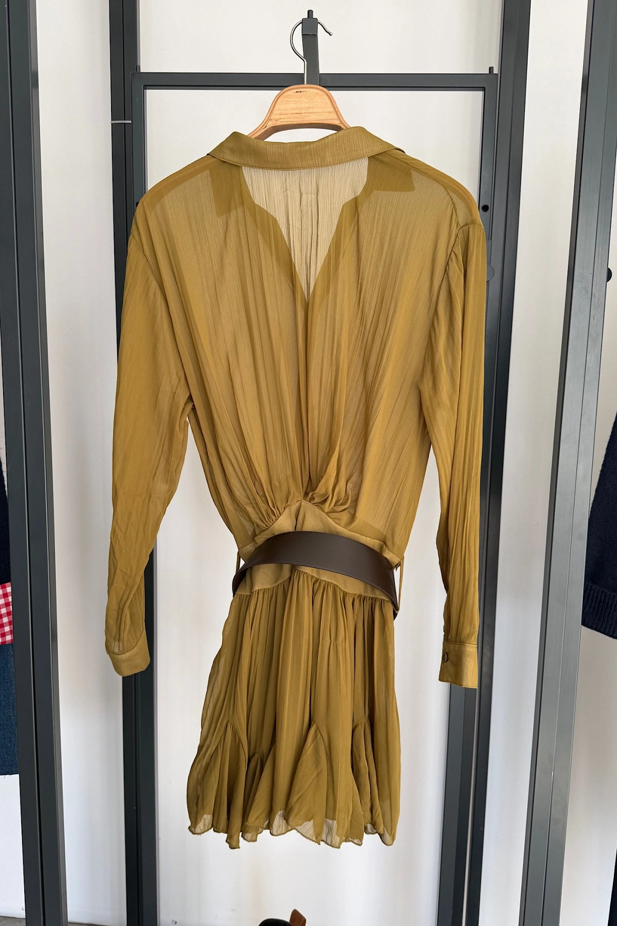 Kemer Detaylı Elbise Yeşil