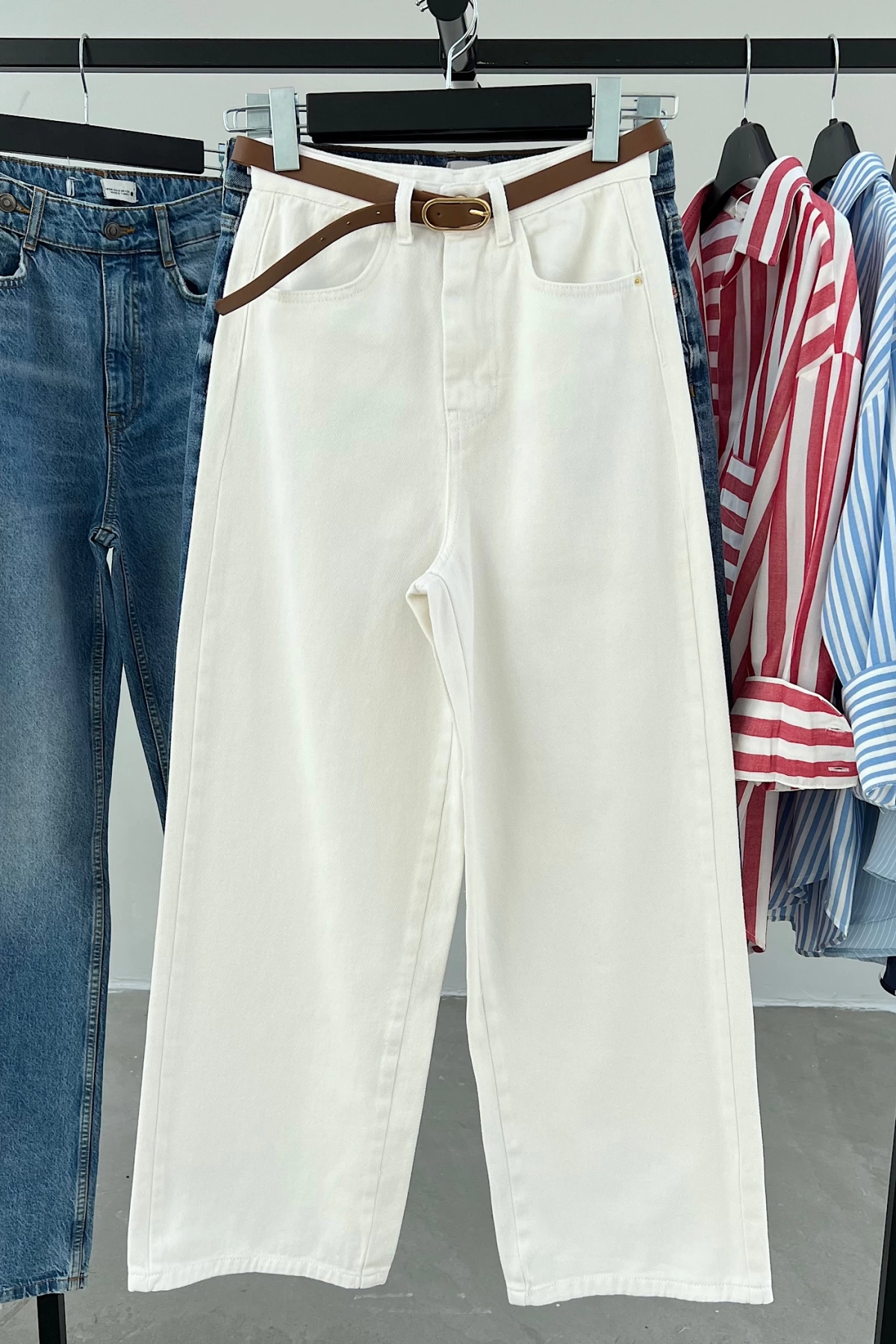 Belted Wide Leg Trousers