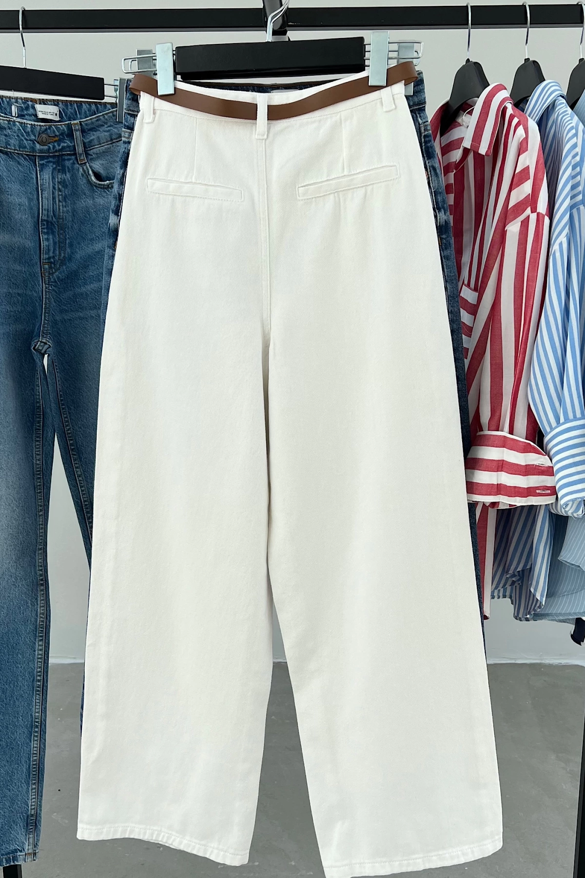Belted Wide Leg Trousers