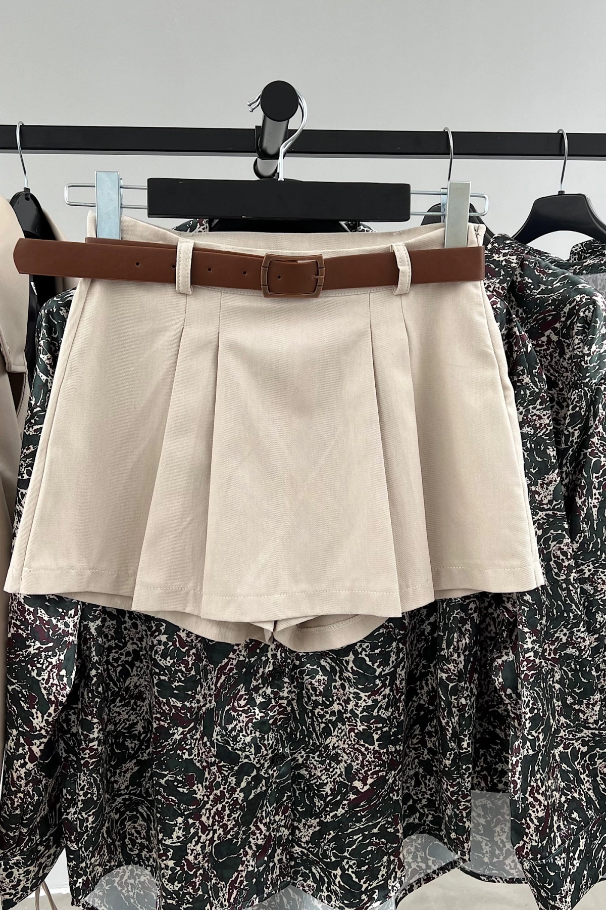 Belted Short Skirt
