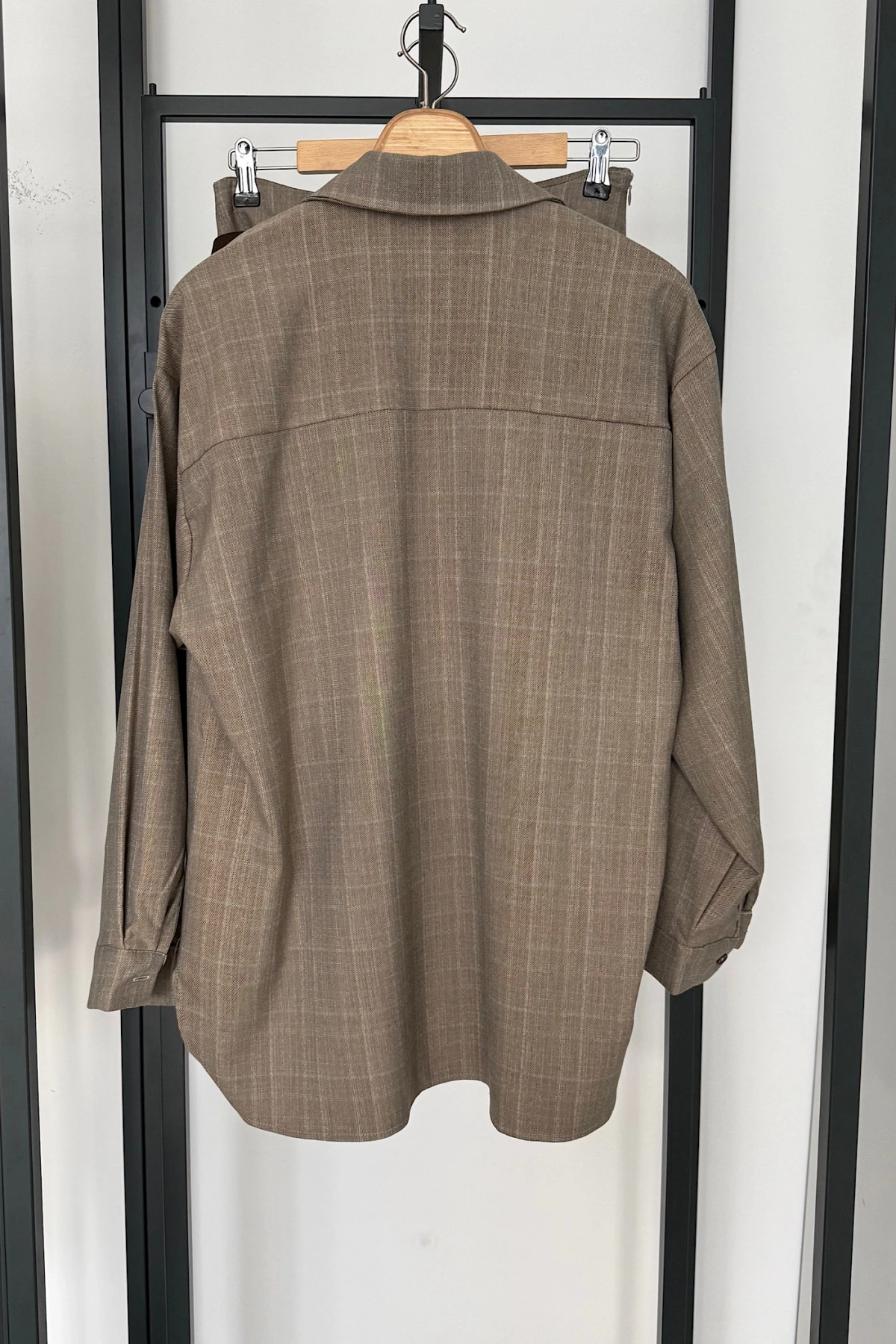 Kendinden Kemerli Etekli Takım Vizon