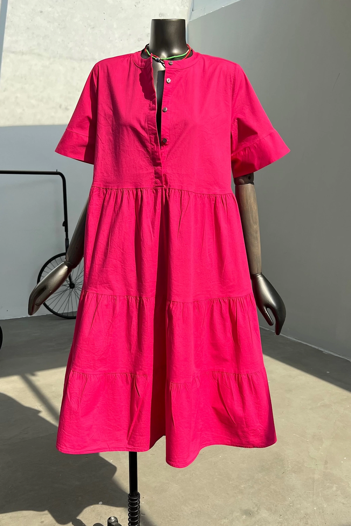 Short Sleeve Poplin Dress