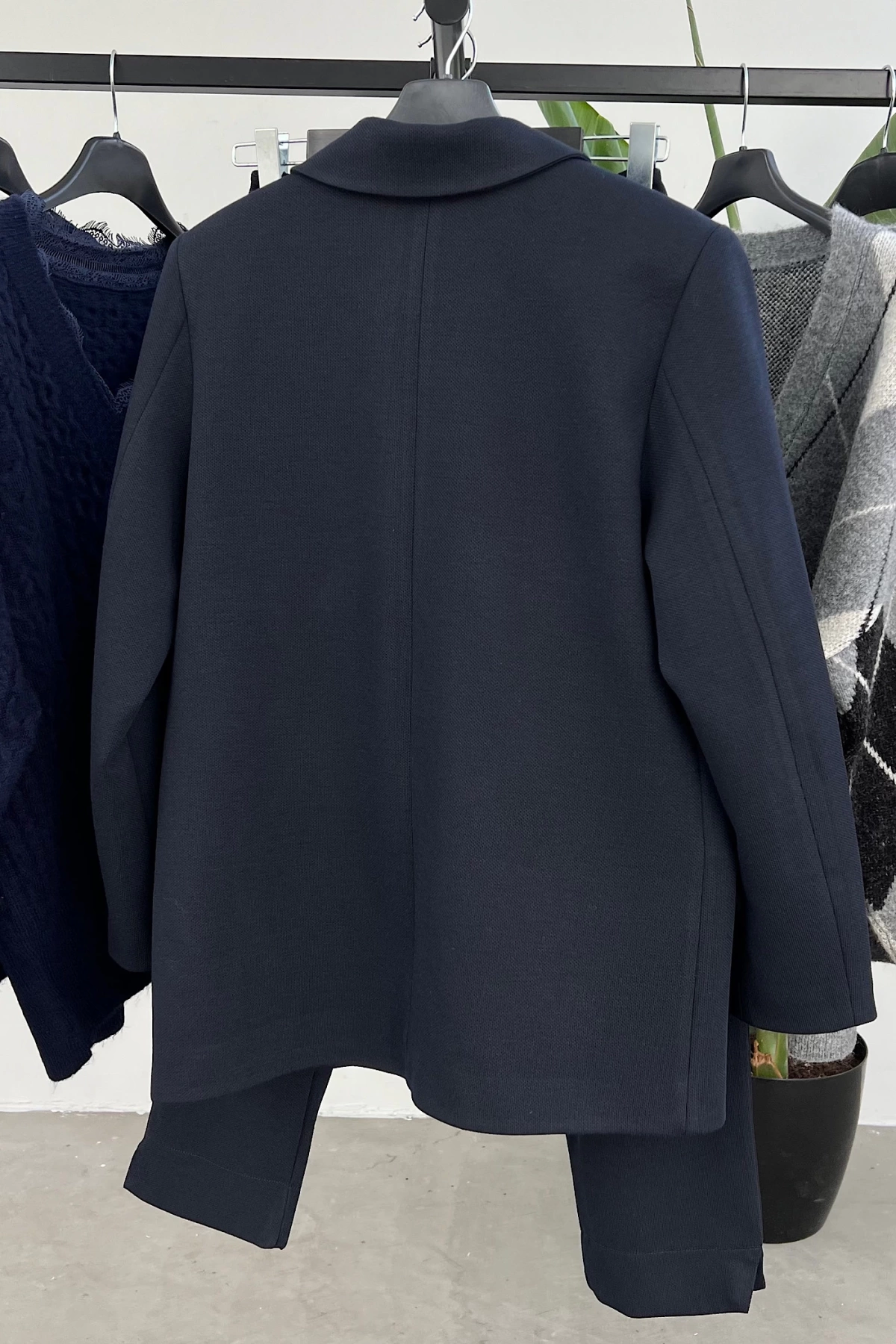 Klasik Blazer Ve Pens Detaylı Pantolon Lacivert