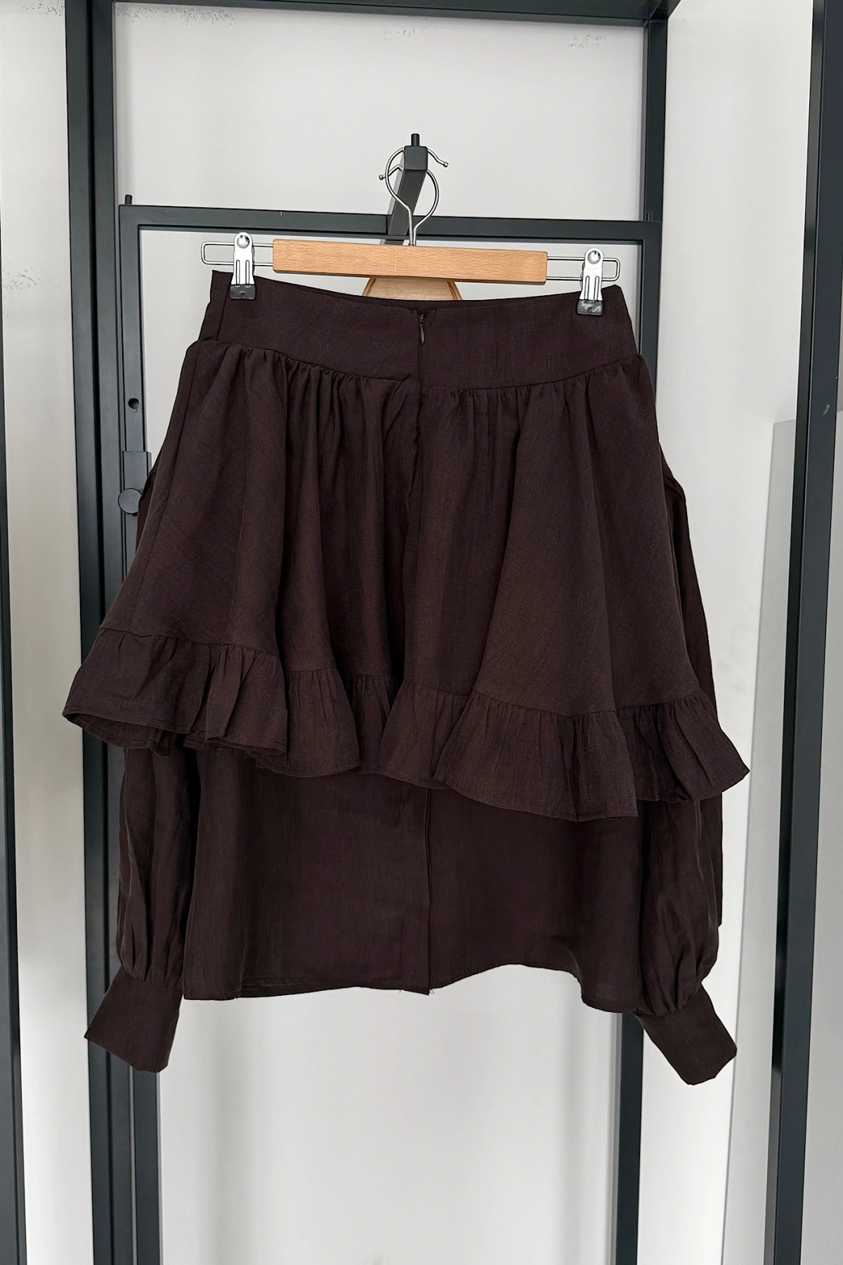 Korse Belli Etekli Takım Kahverengi