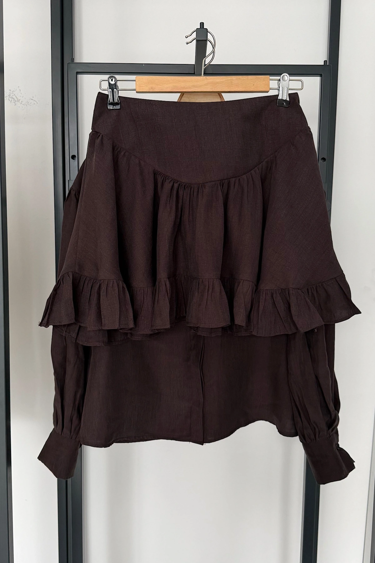 Korse Belli Etekli Takım Kahverengi