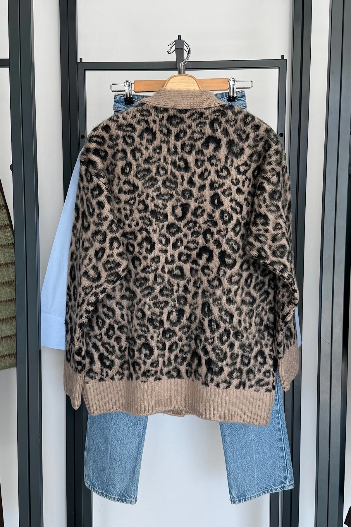 Koshkina Leopar Desenli Hırka