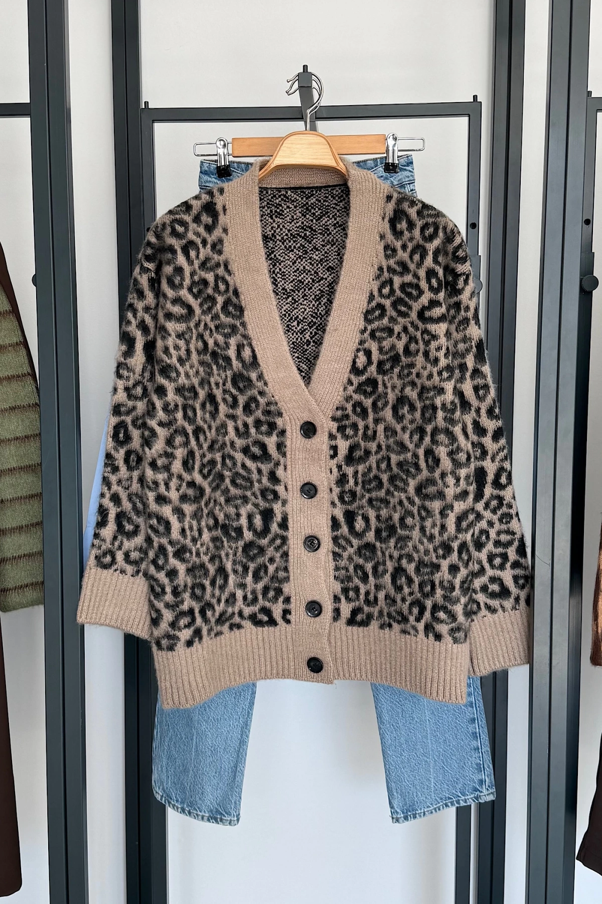 Koshkina Leopar Desenli Hırka