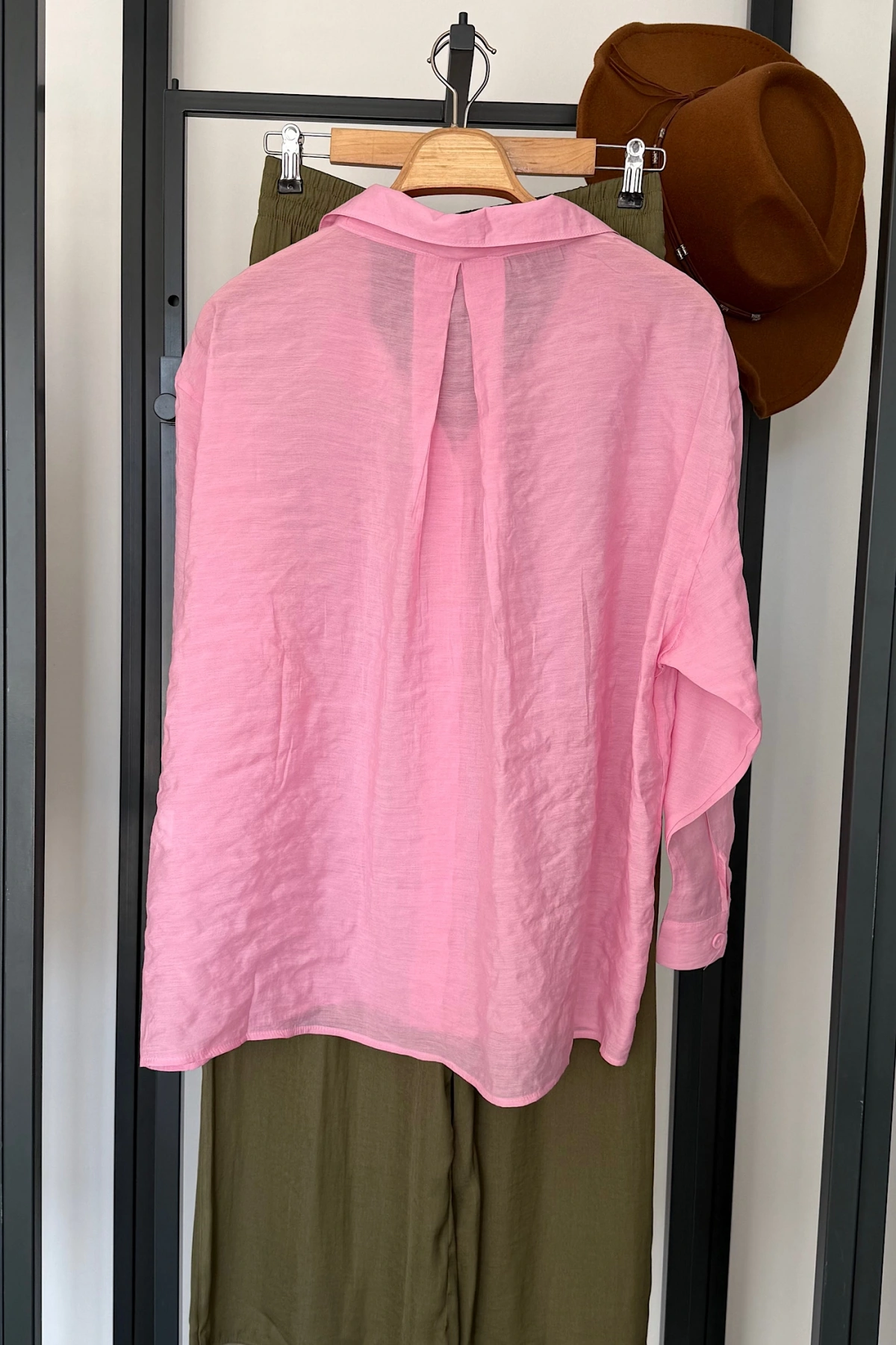 Luna Oversize Gömlek Pembe