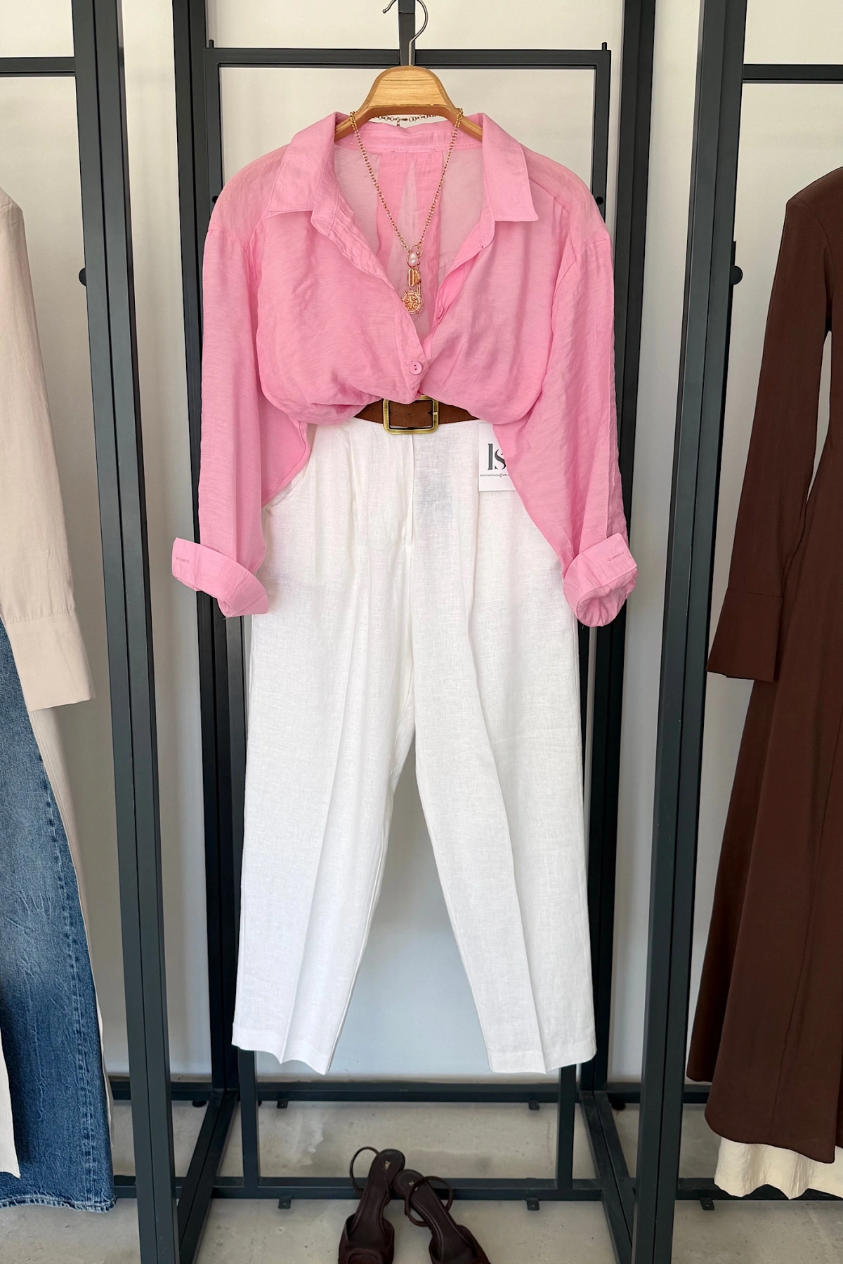 Luna Oversize Gömlek Pembe