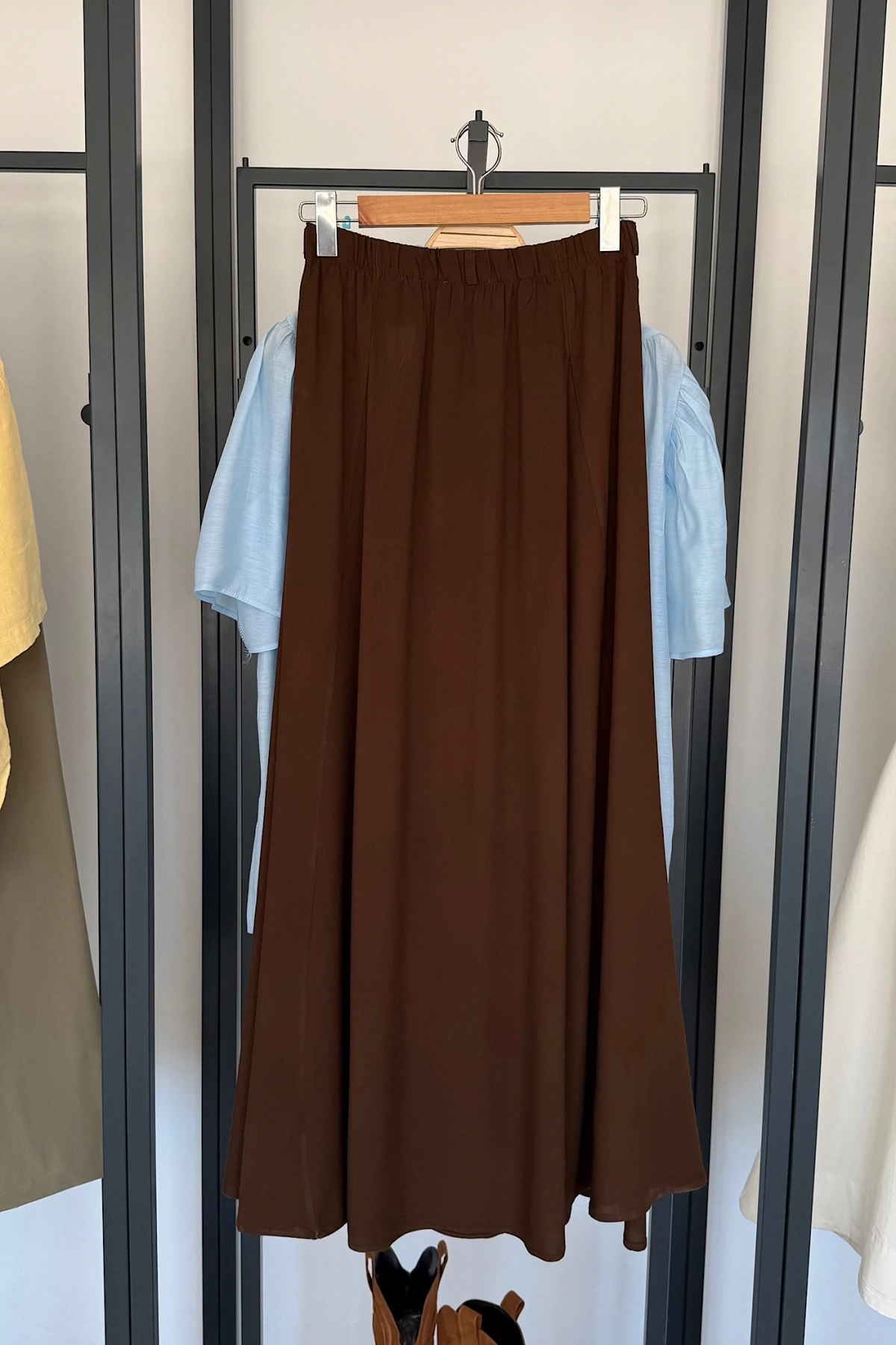Maxi Kemerli Etek