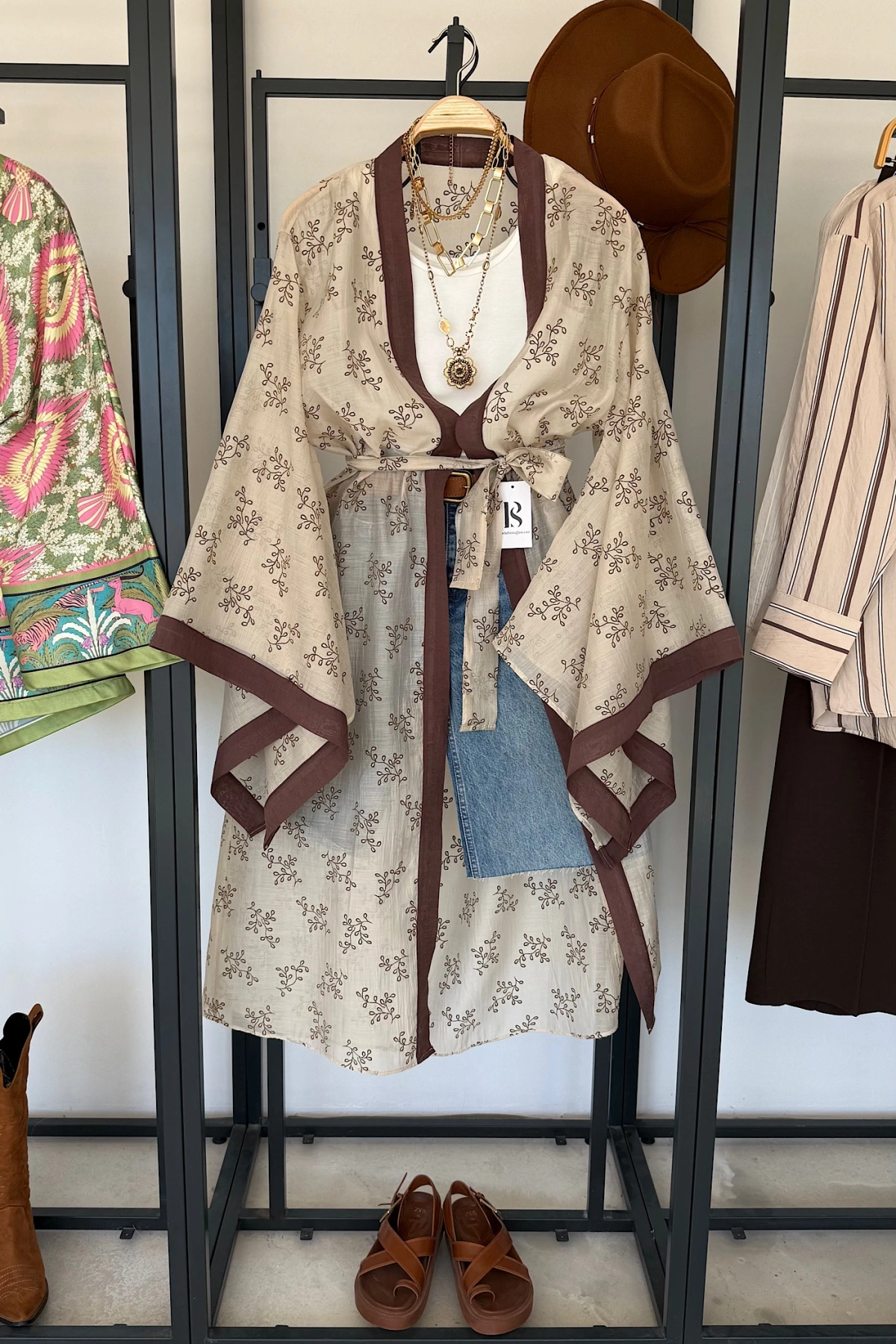 Nakış İşlemeli Kimono Taş
