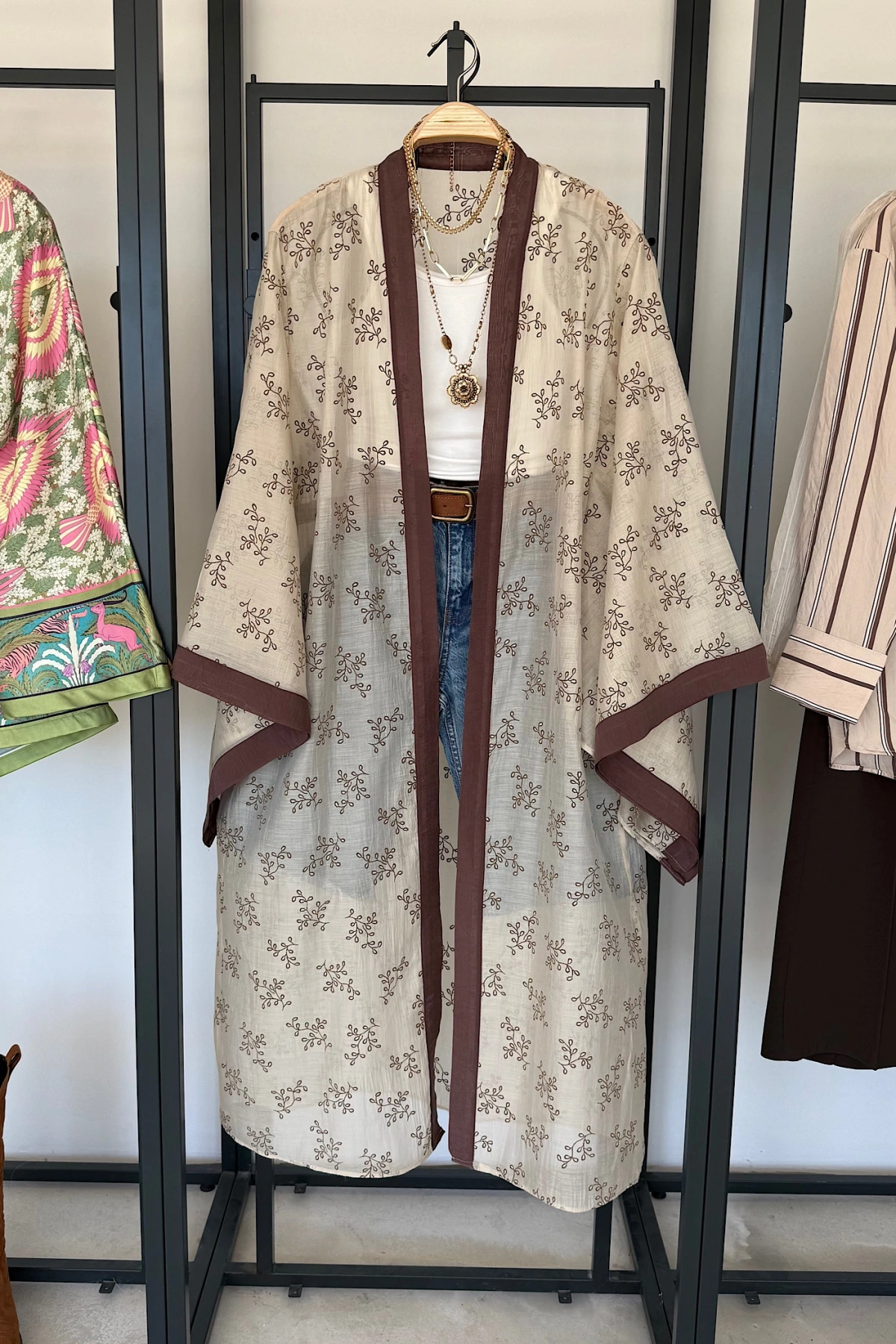 Nakış İşlemeli Kimono Taş