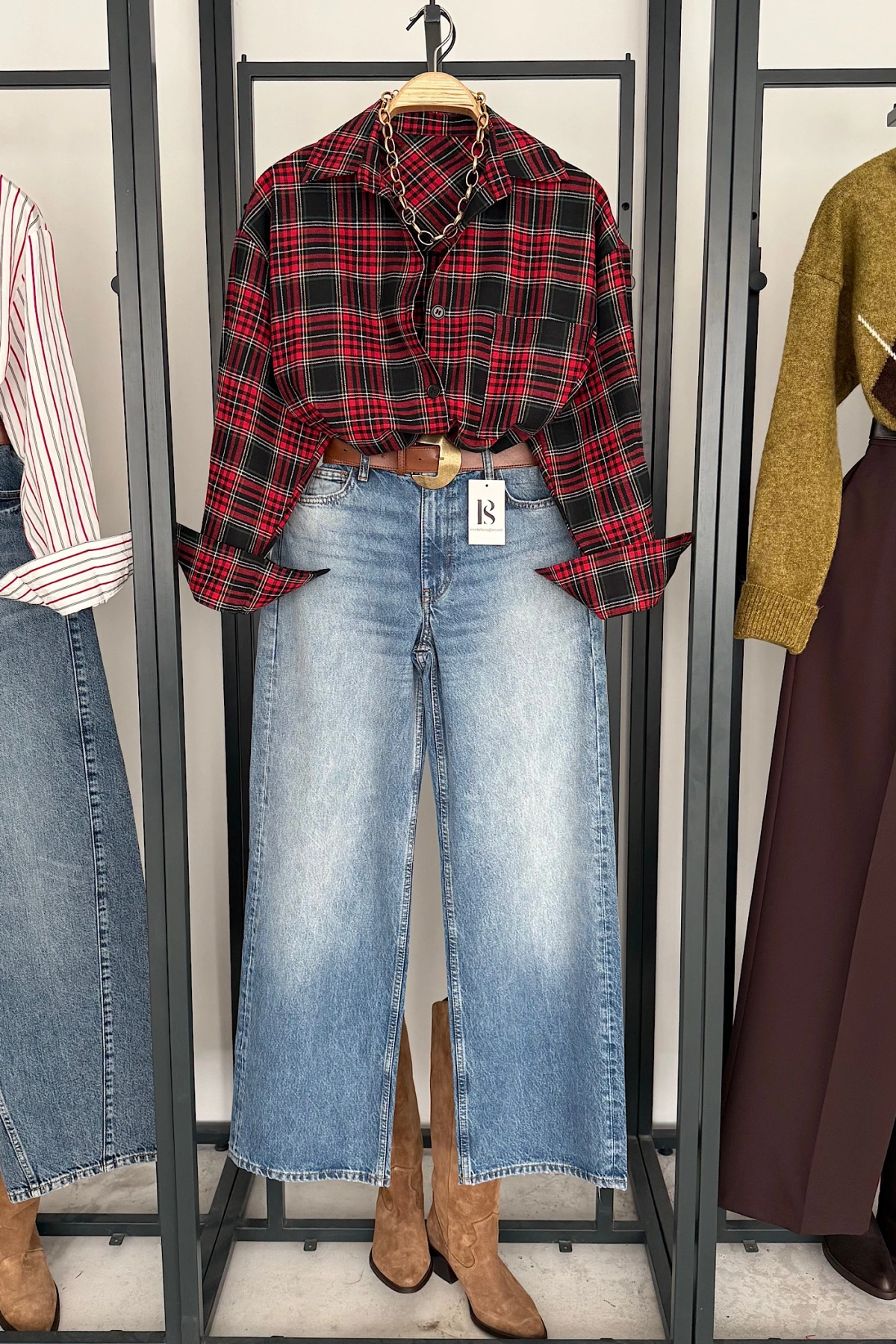 Oversize Oduncu Gömlek Kırmızı