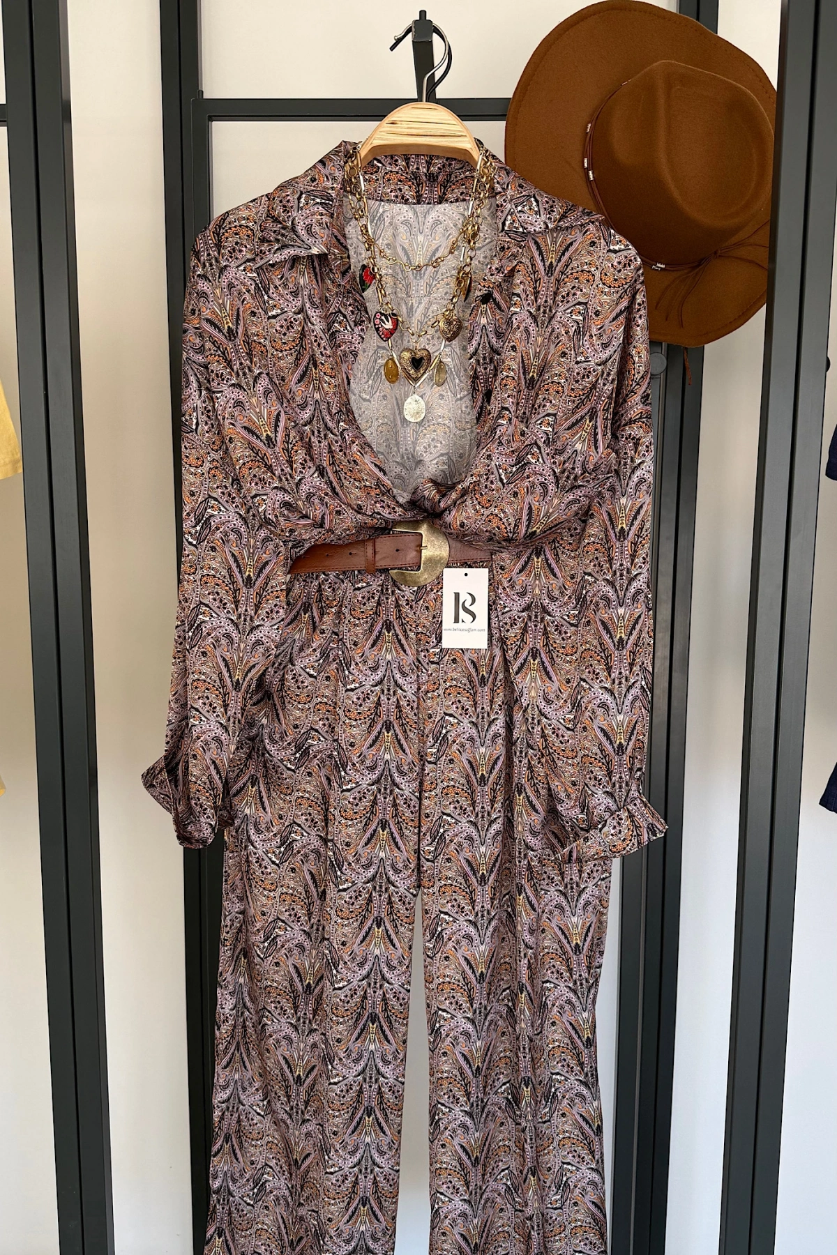 Oversize Saten Takım