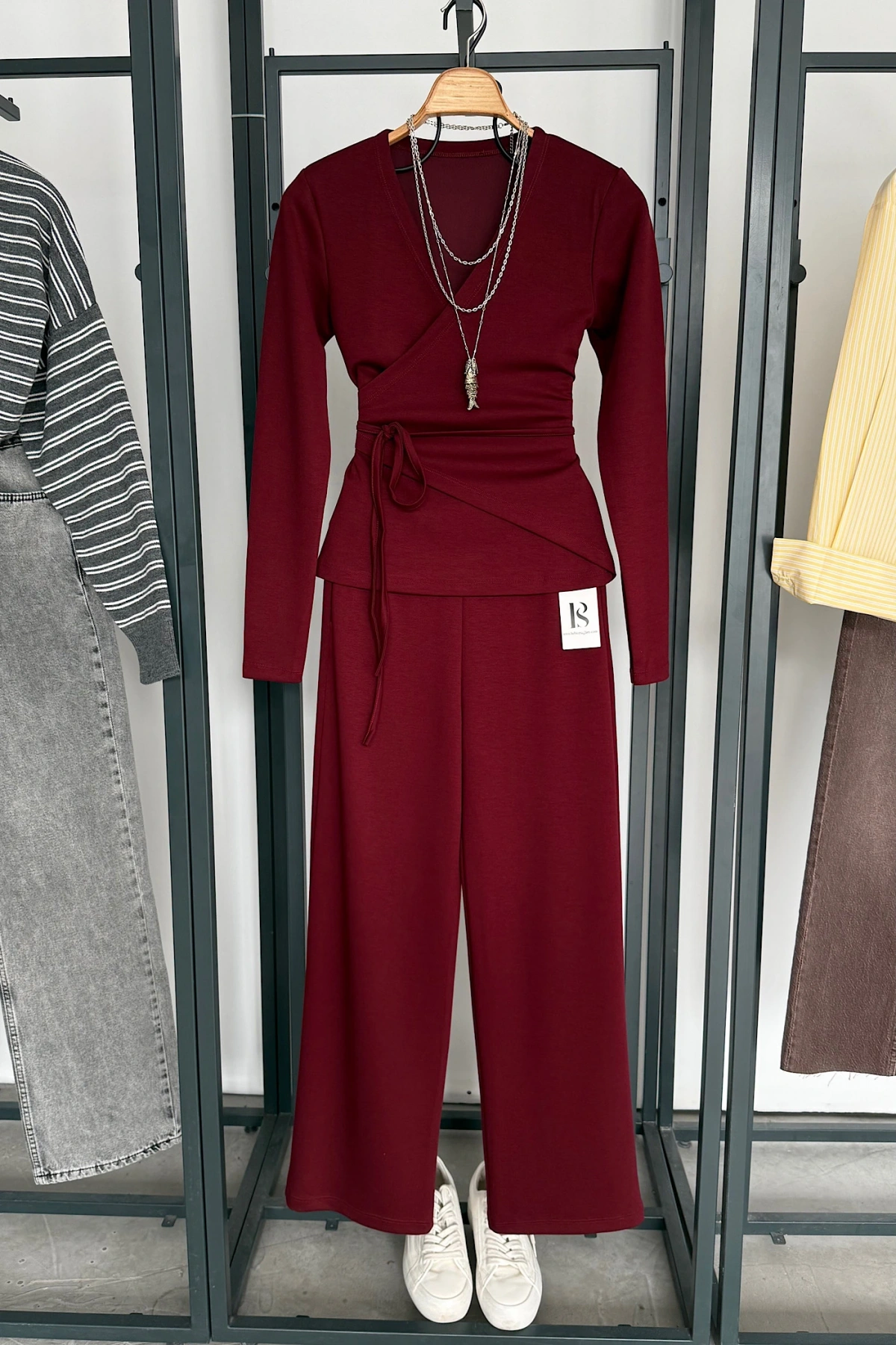 Oysh Kruvaze Takım Bordo