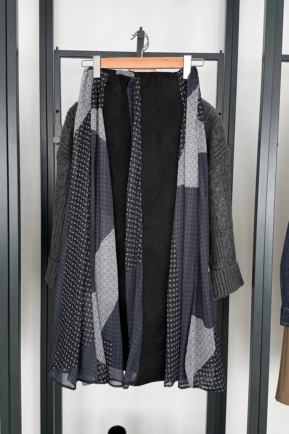Patchwork Bohem Etek Siyah