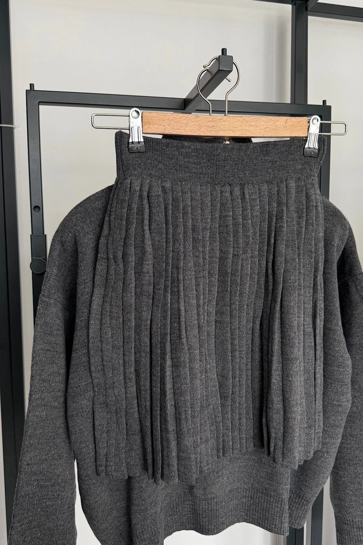 Polo Yaka Etekli Takım Antrasit