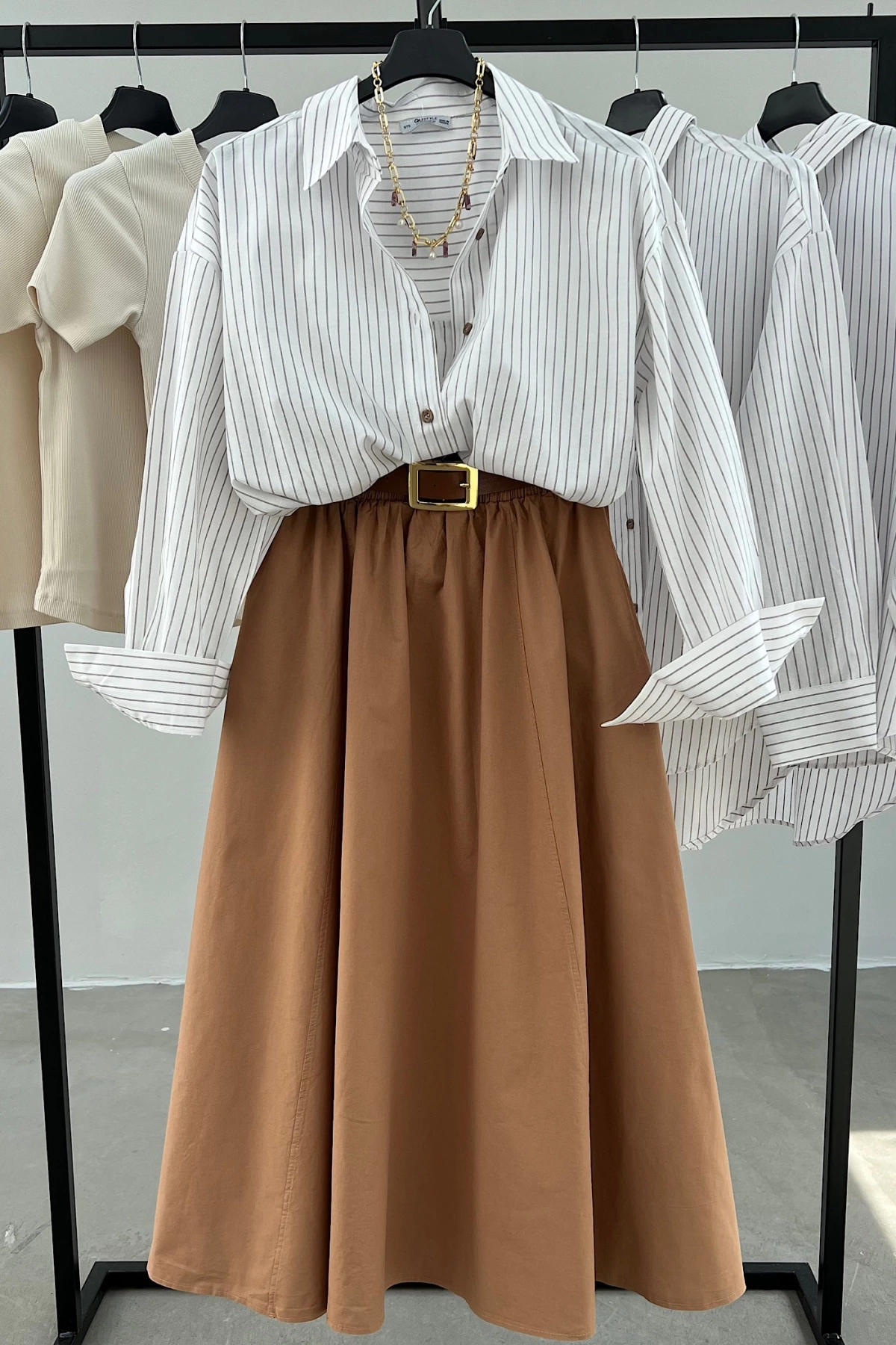 Poplin Pocket Skirt