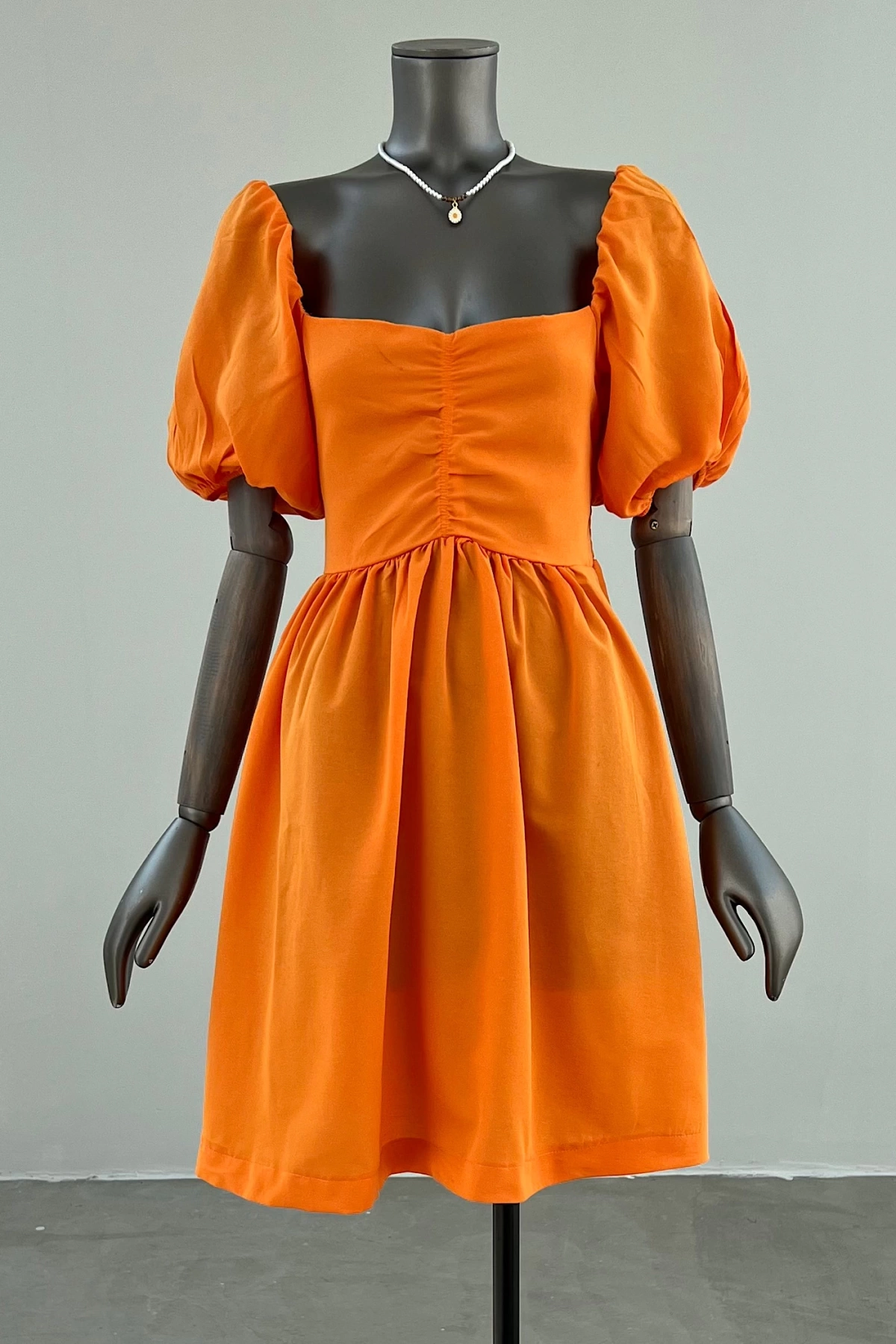 Princess Collar Orange Dress