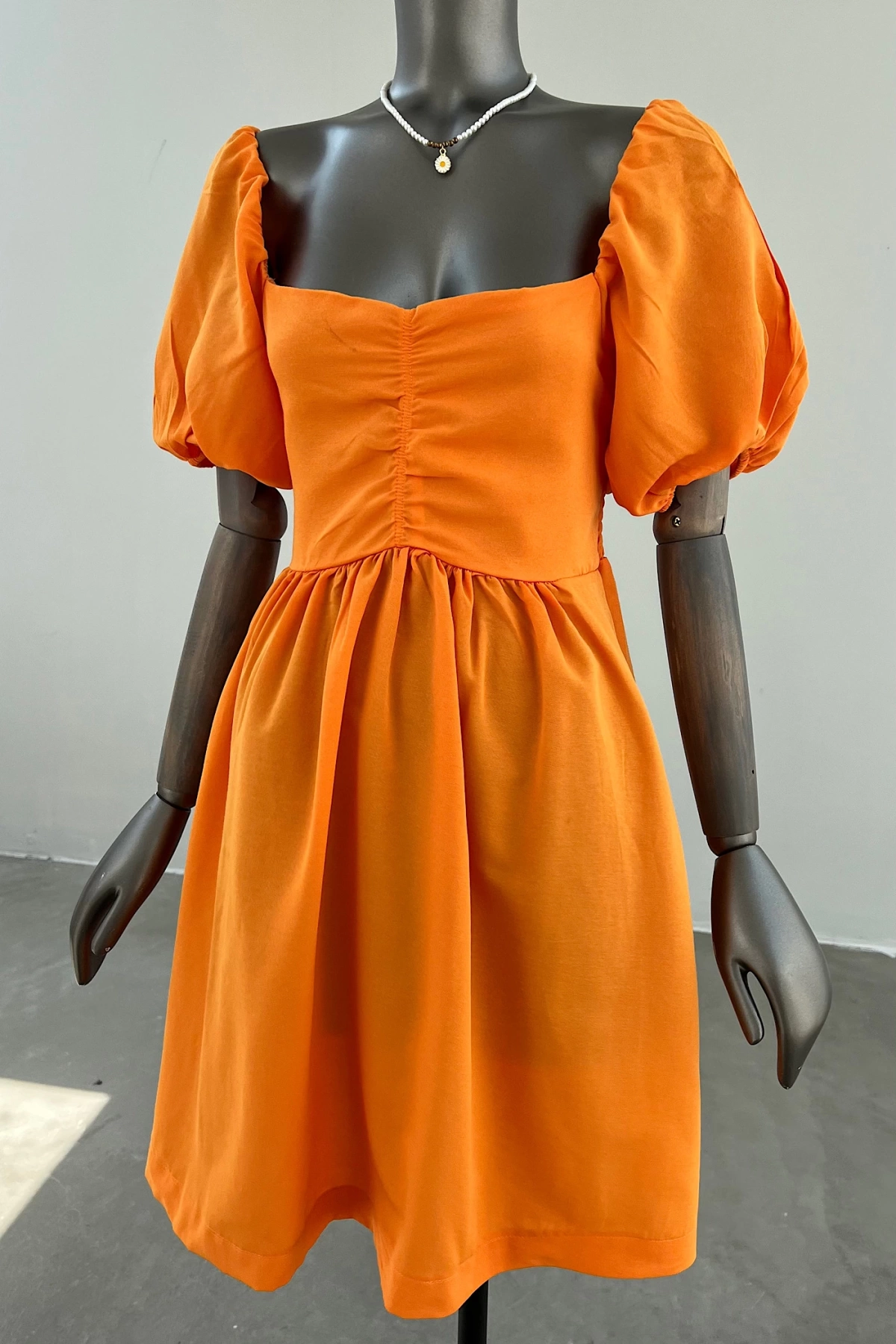 Princess Collar Orange Dress