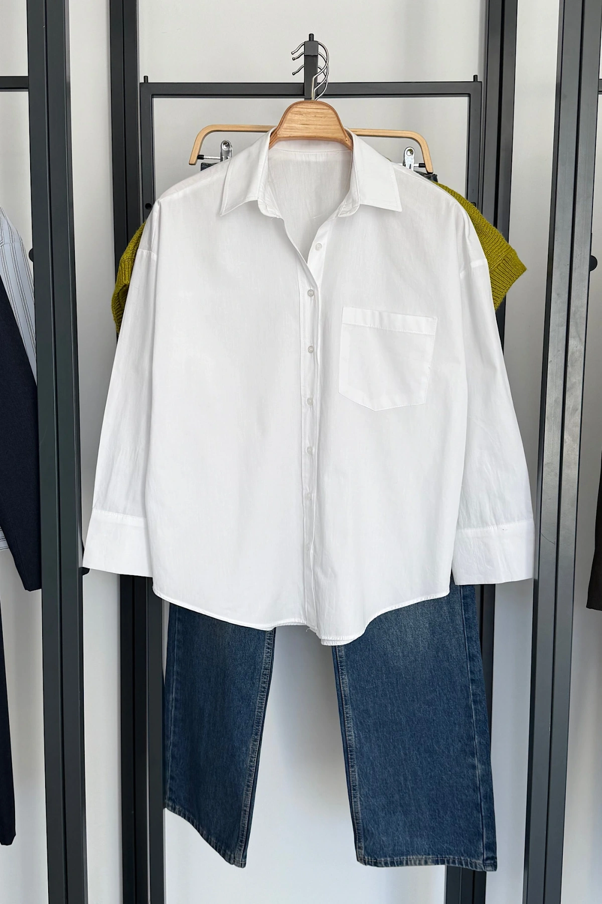 Regular Fit Poplin Gömlek Beyaz