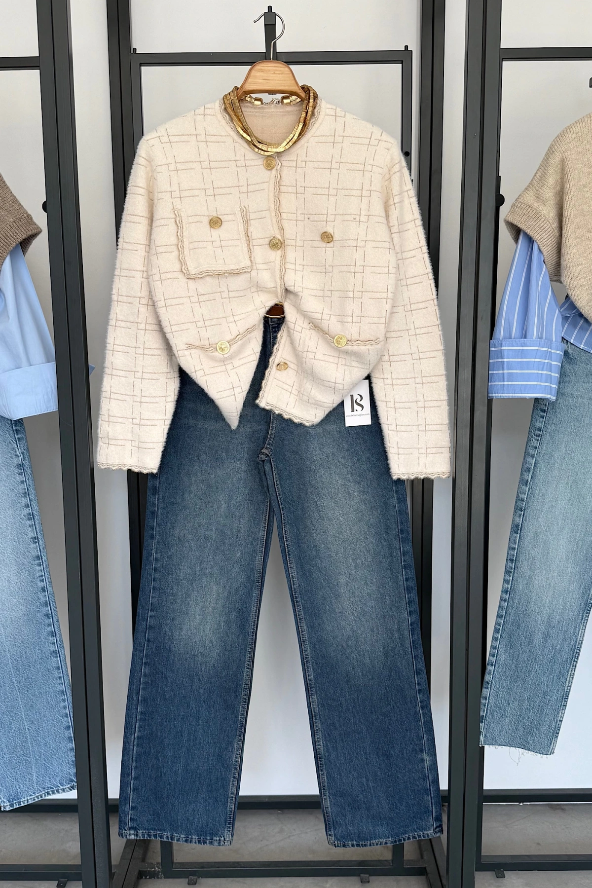 Straight Fit Vintage Görünümlü Jean Mavi