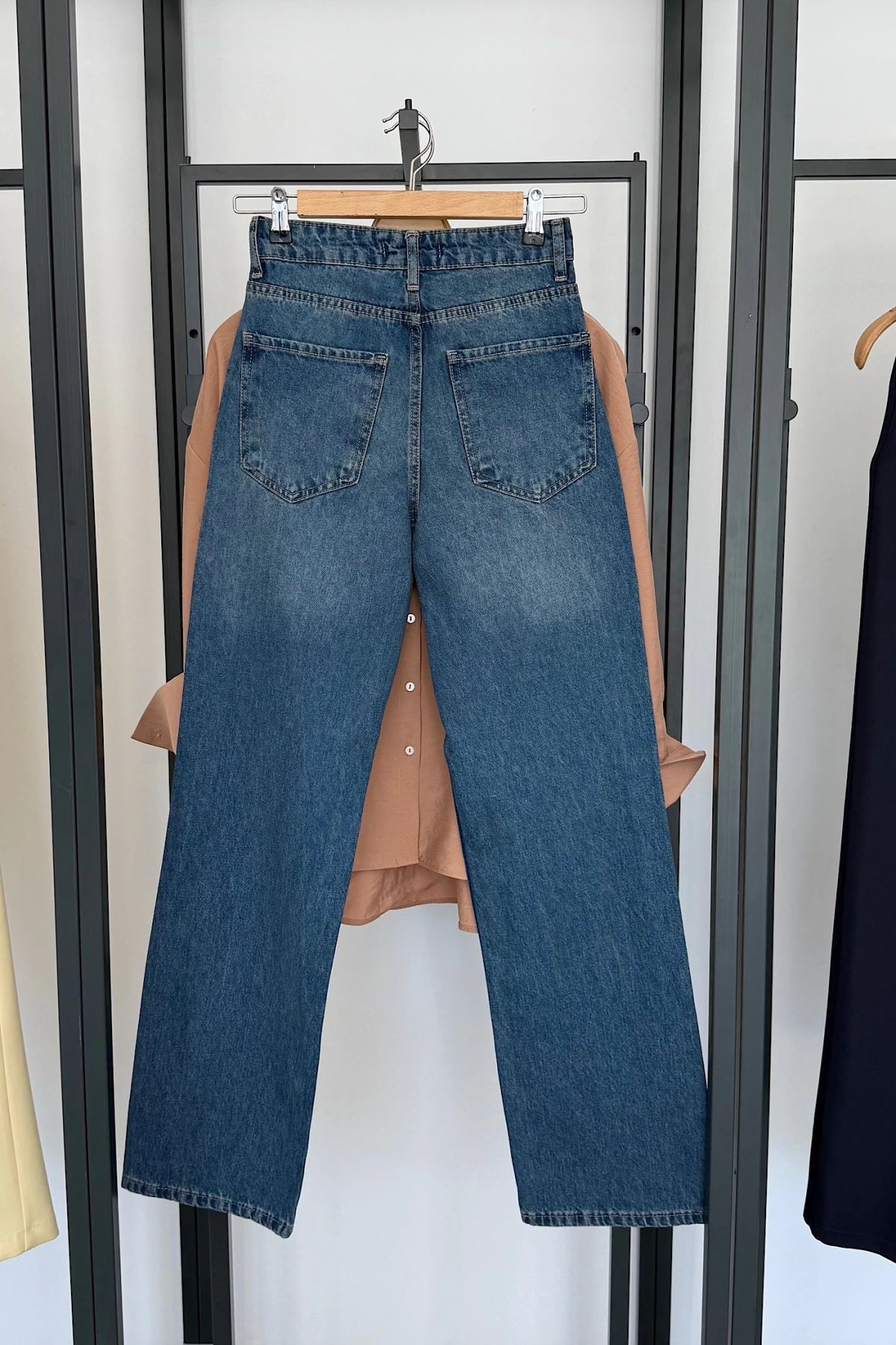 Straight Fit Vintage Görünümlü Jean Mavi Yıkamalı