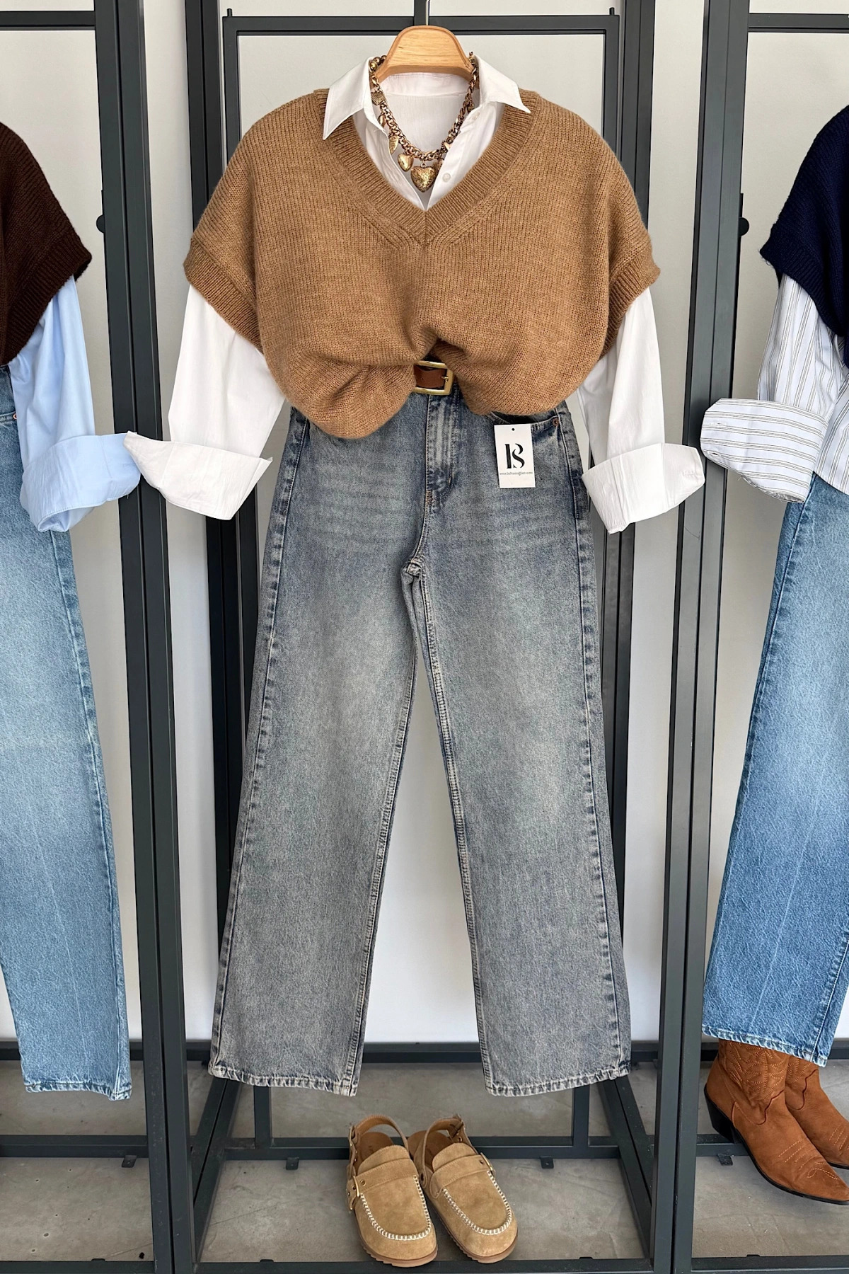 Straight Fit Vintage Görünümlü Jean Tintli