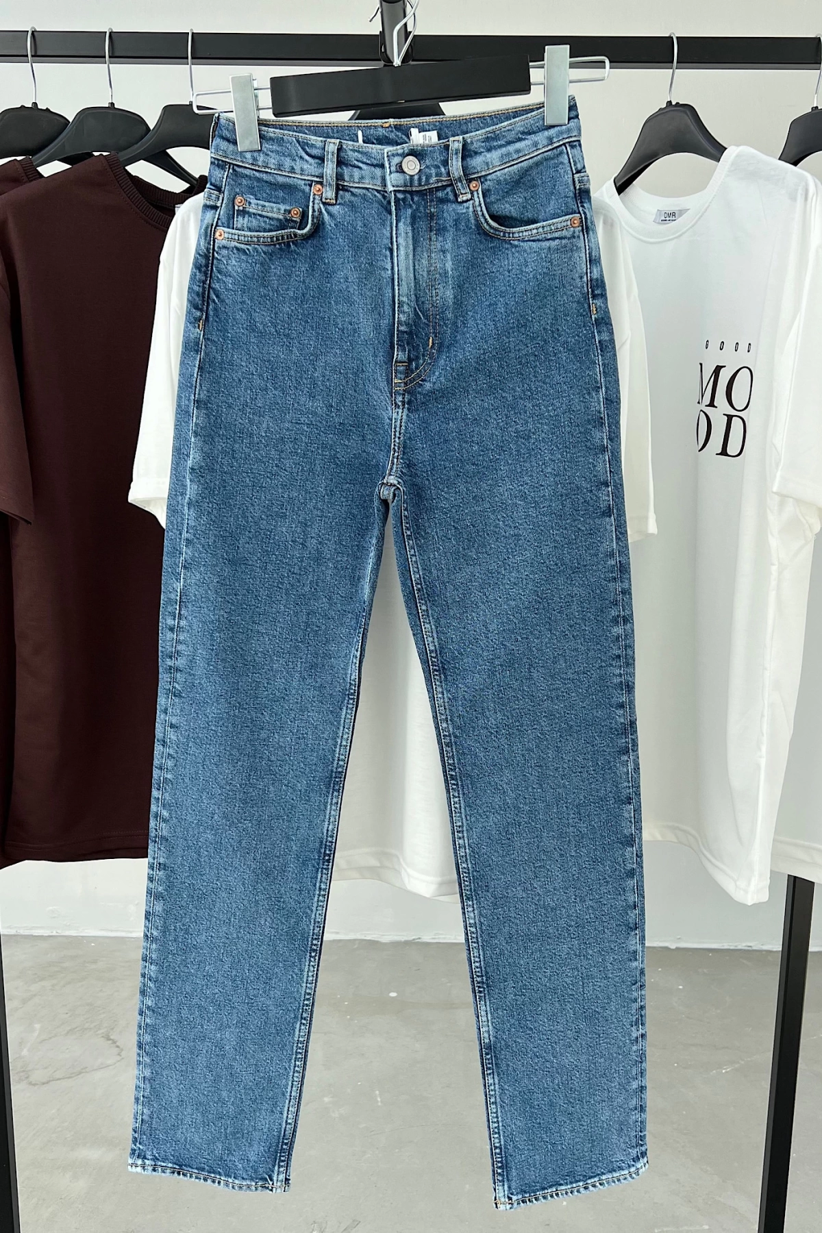 Straight Fit Vintage Jean Koyu Mavi