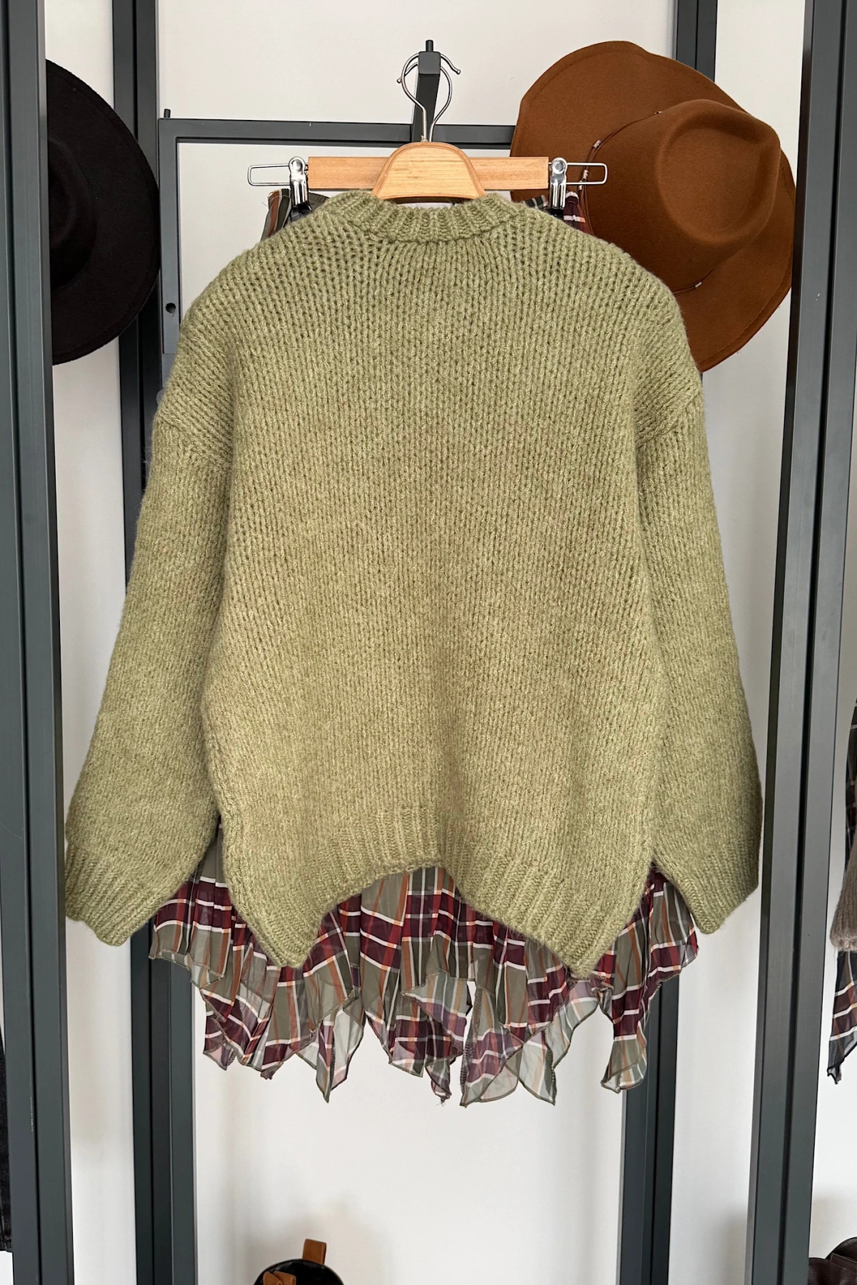 Uzun Kollu Kazak Açık Yeşil