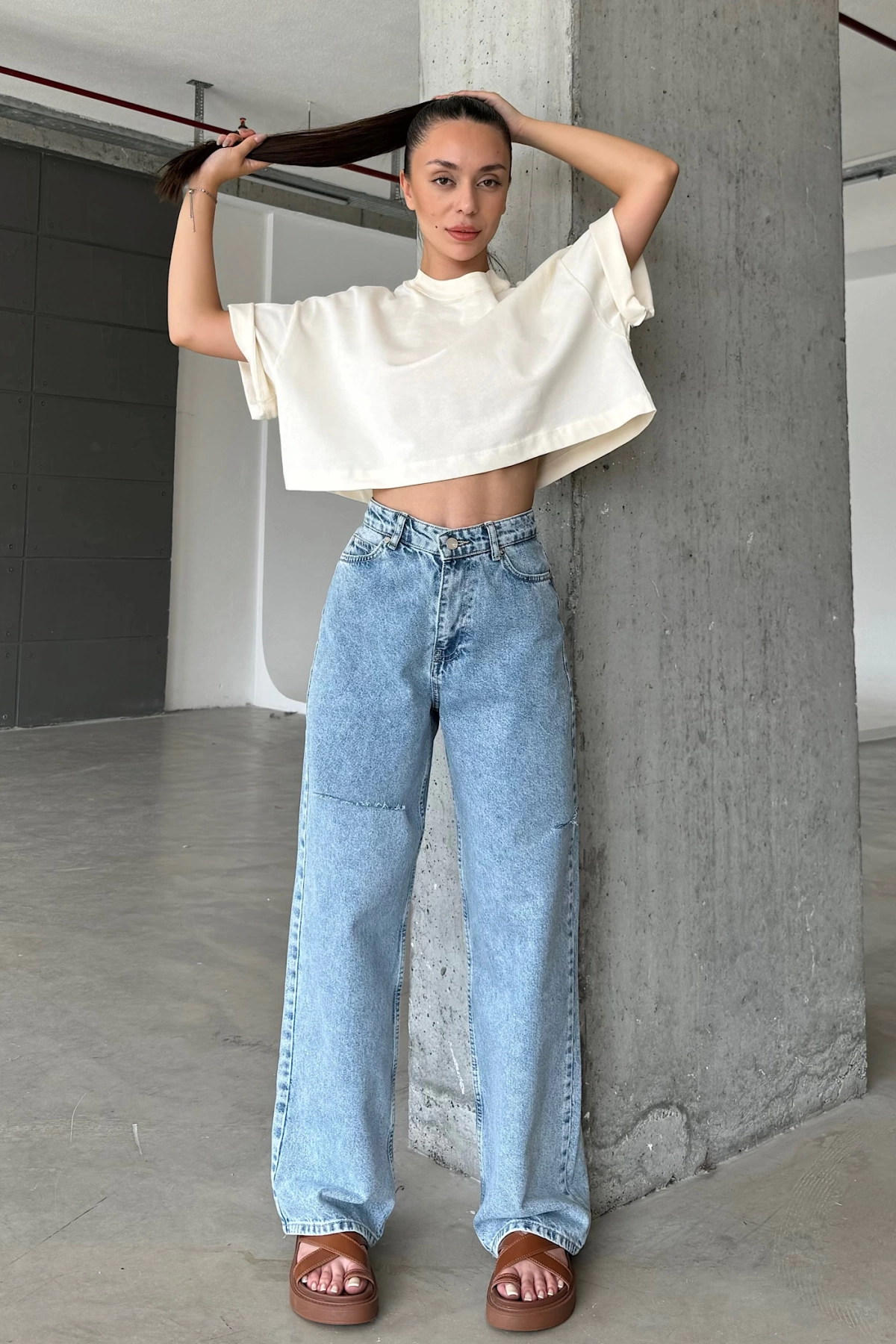 Vintage Baggy Jean Mavi