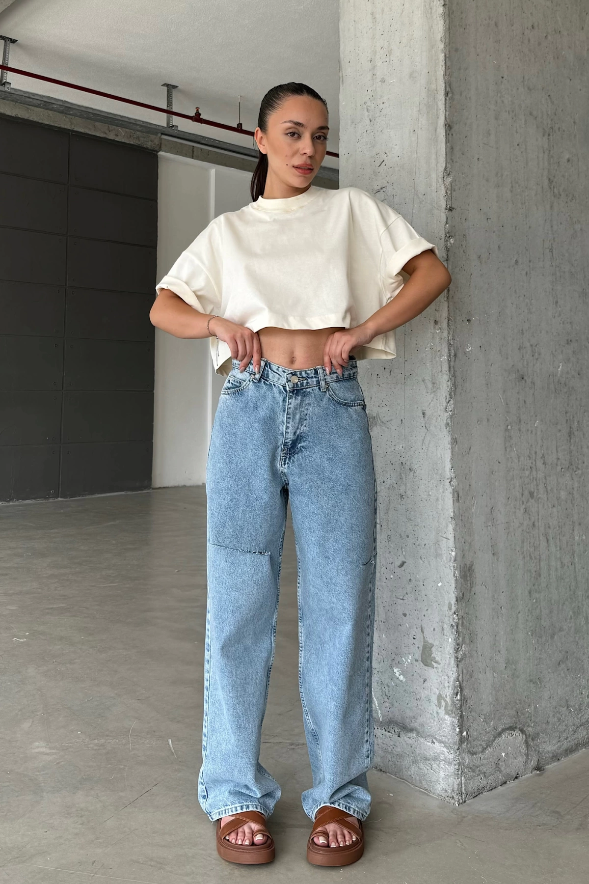 Vintage Baggy Jean Mavi