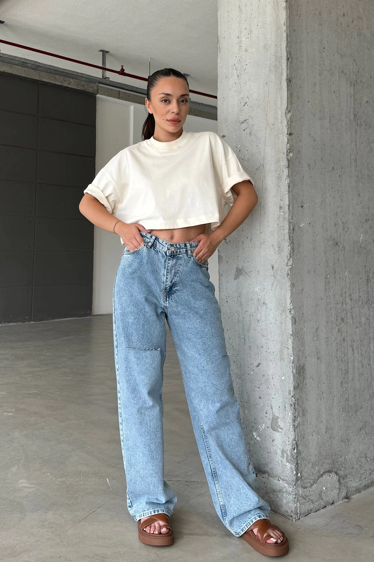 Vintage Baggy Jean Mavi