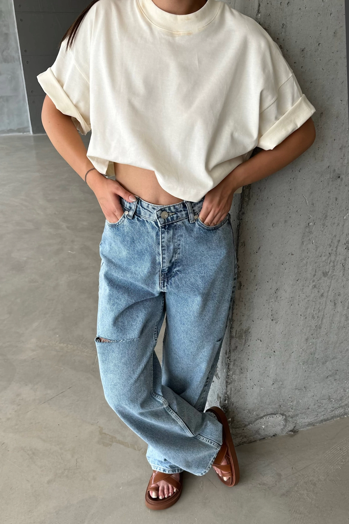 Vintage Baggy Jean Mavi