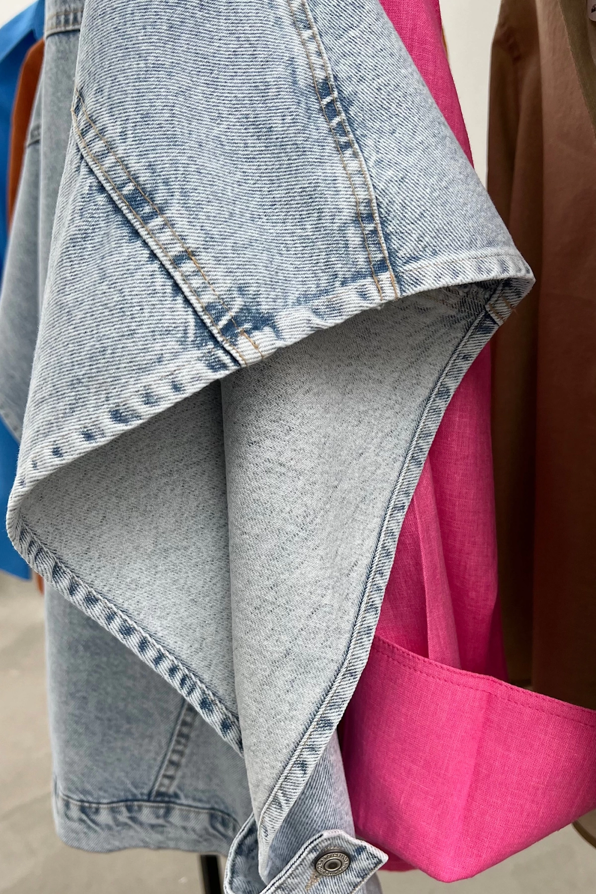 Vintage Oversize Denim Ceket Mavi