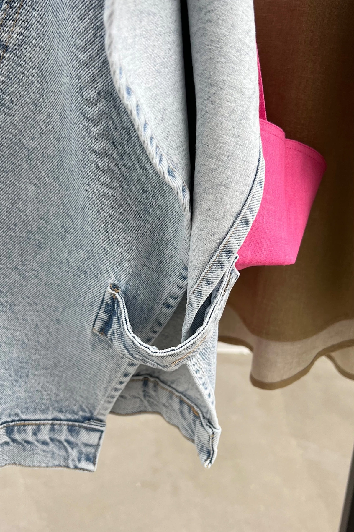 Vintage Oversize Denim Ceket Mavi