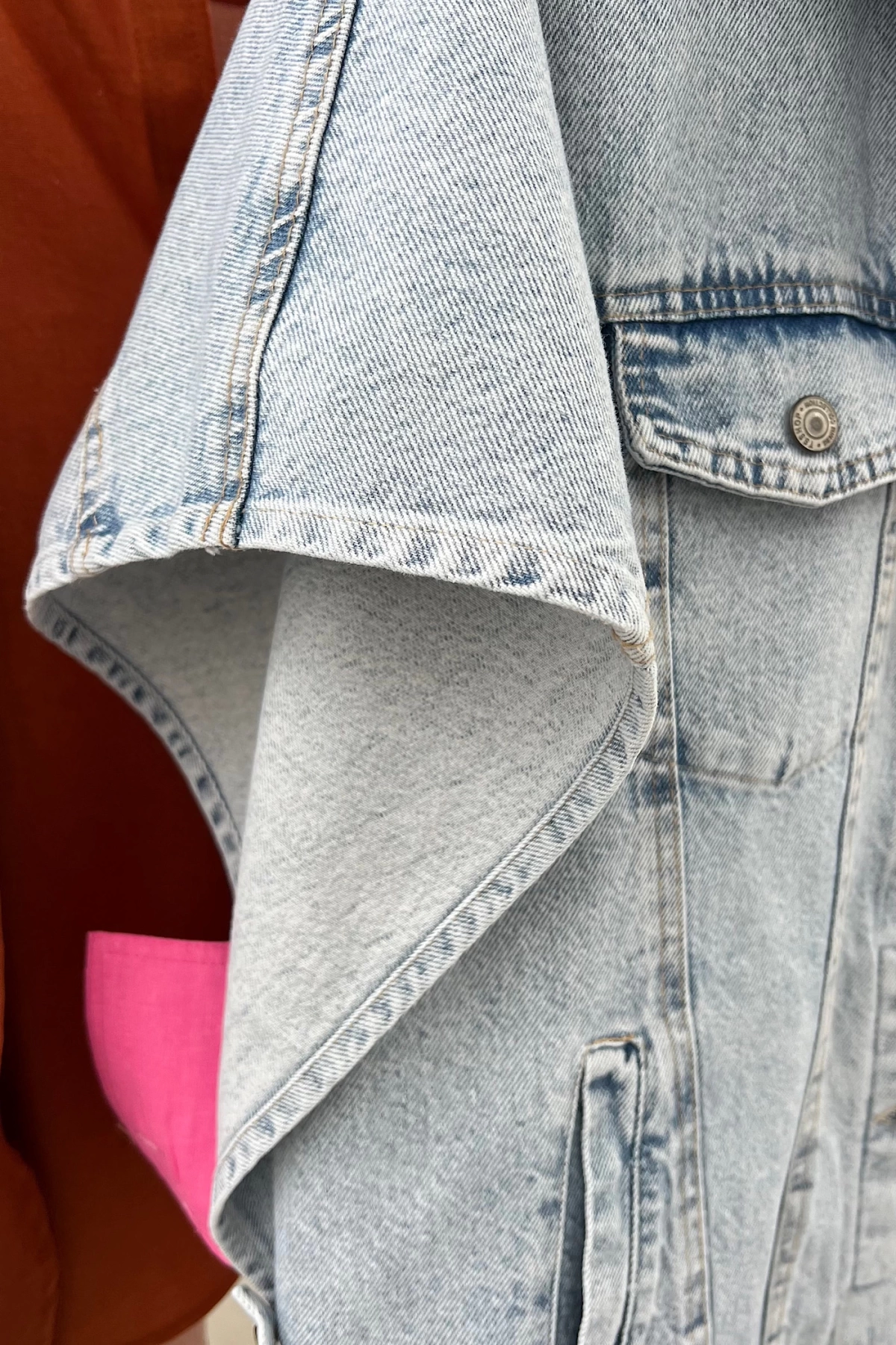 Vintage Oversize Denim Ceket Mavi
