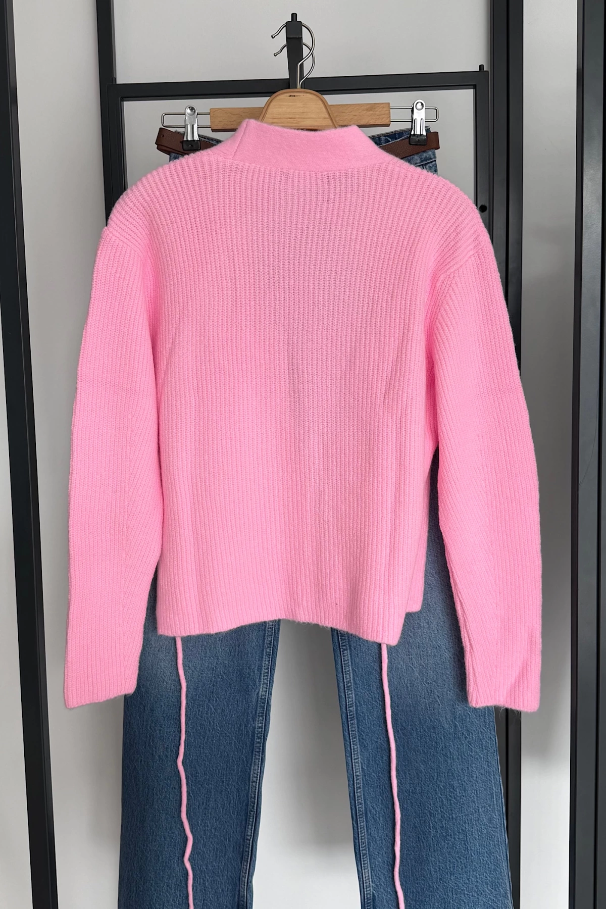 Yandan Bağlamalı Hırka Şeker Pembe