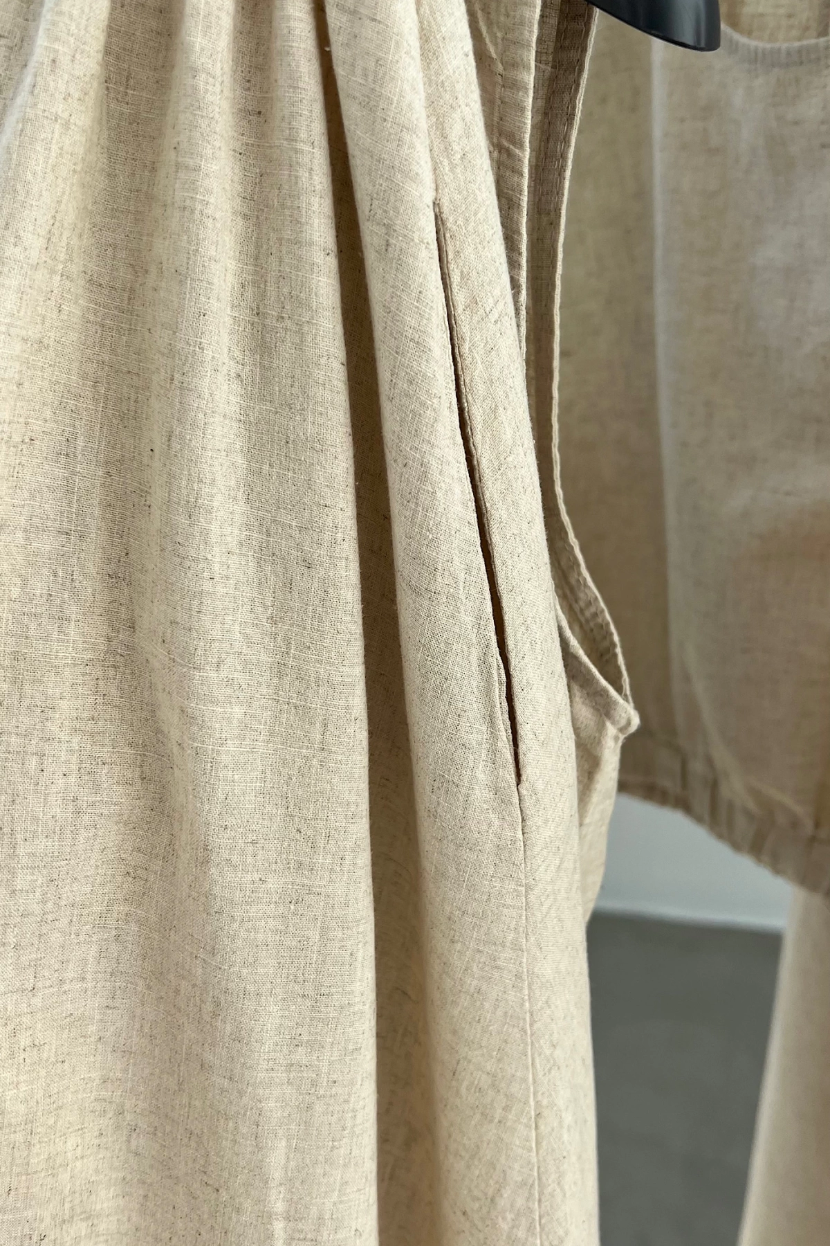 Washed Linen Skirt Suit