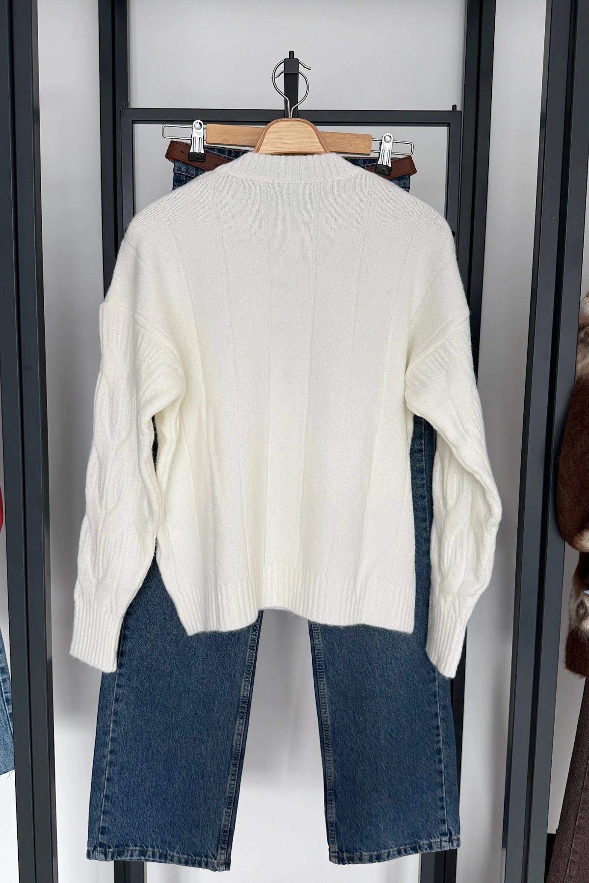 Yılbaşı Tasarım Kazak Ekru