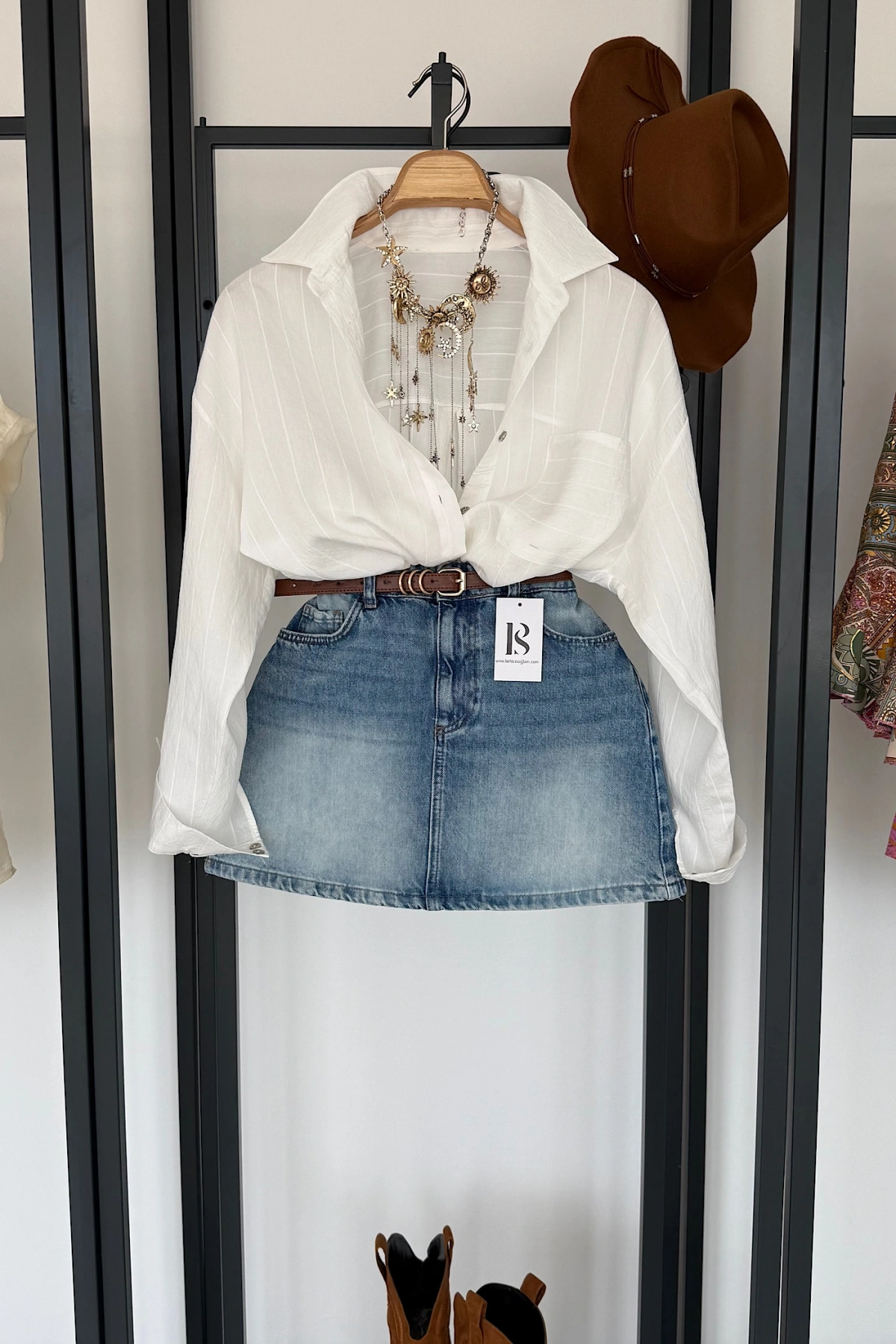 ZR Denim Etek Mavi