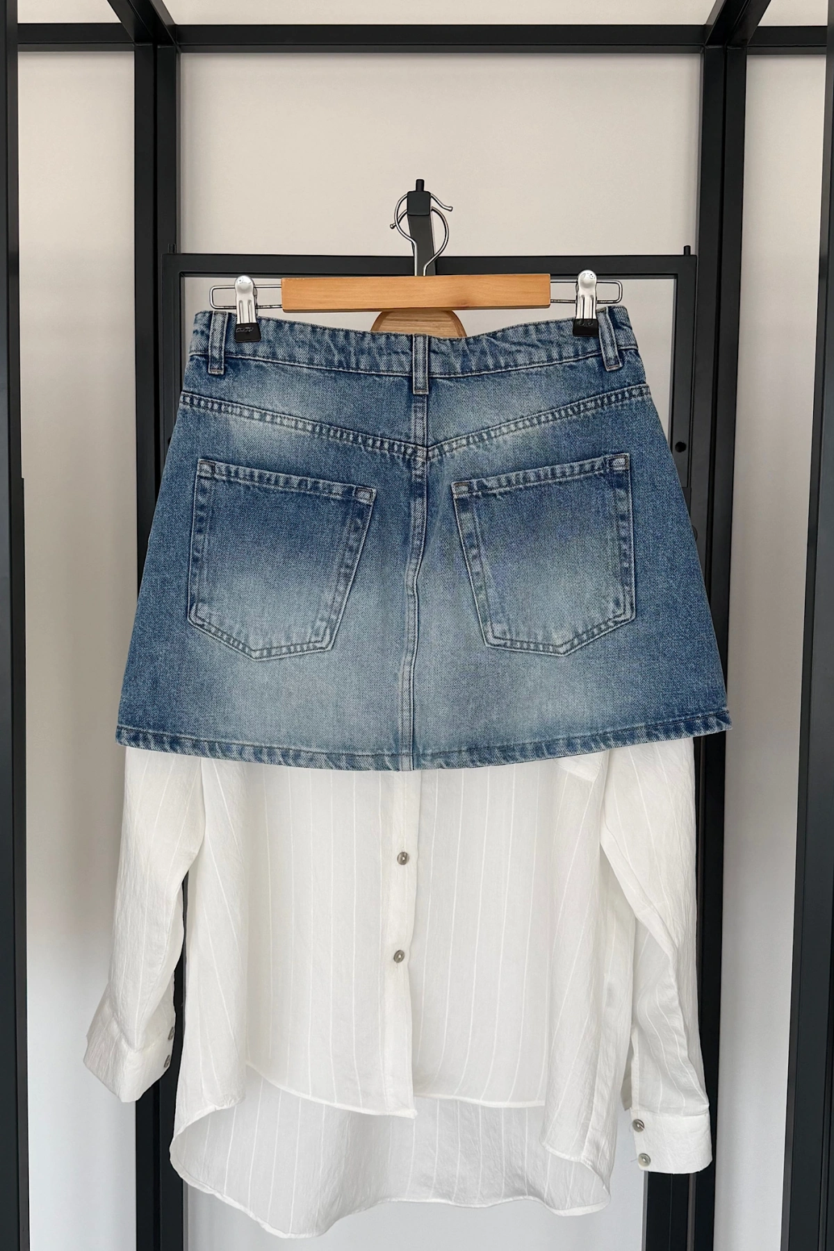ZR Denim Etek Mavi