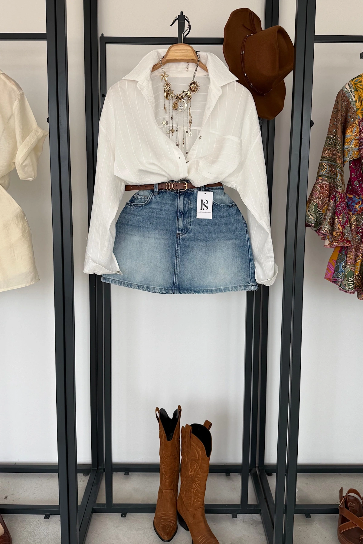 ZR Denim Etek Mavi