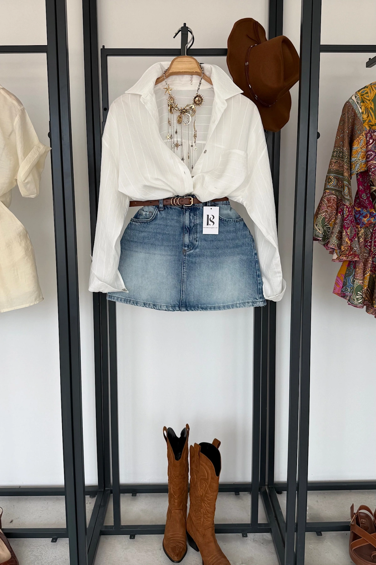 ZR Denim Etek Mavi